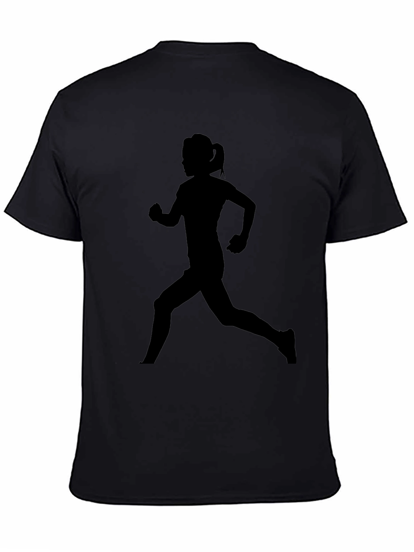 Black Runner Silhouette Tee - Black Graphic T-Shirt view 4