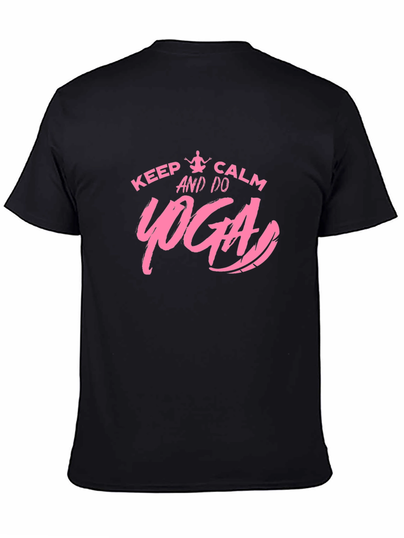 Black Keep Calm and Do Yoga T-Shirt view 4