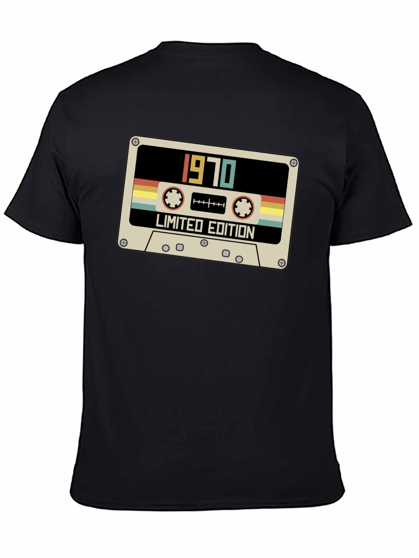 Black 1970 Limited Edition Cassette Tape T-Shirt view 4