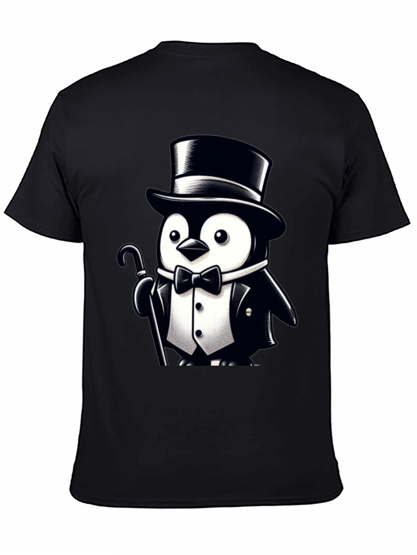 Black Penguin Tuxedo Graphic Tee - Classy Cool view 4