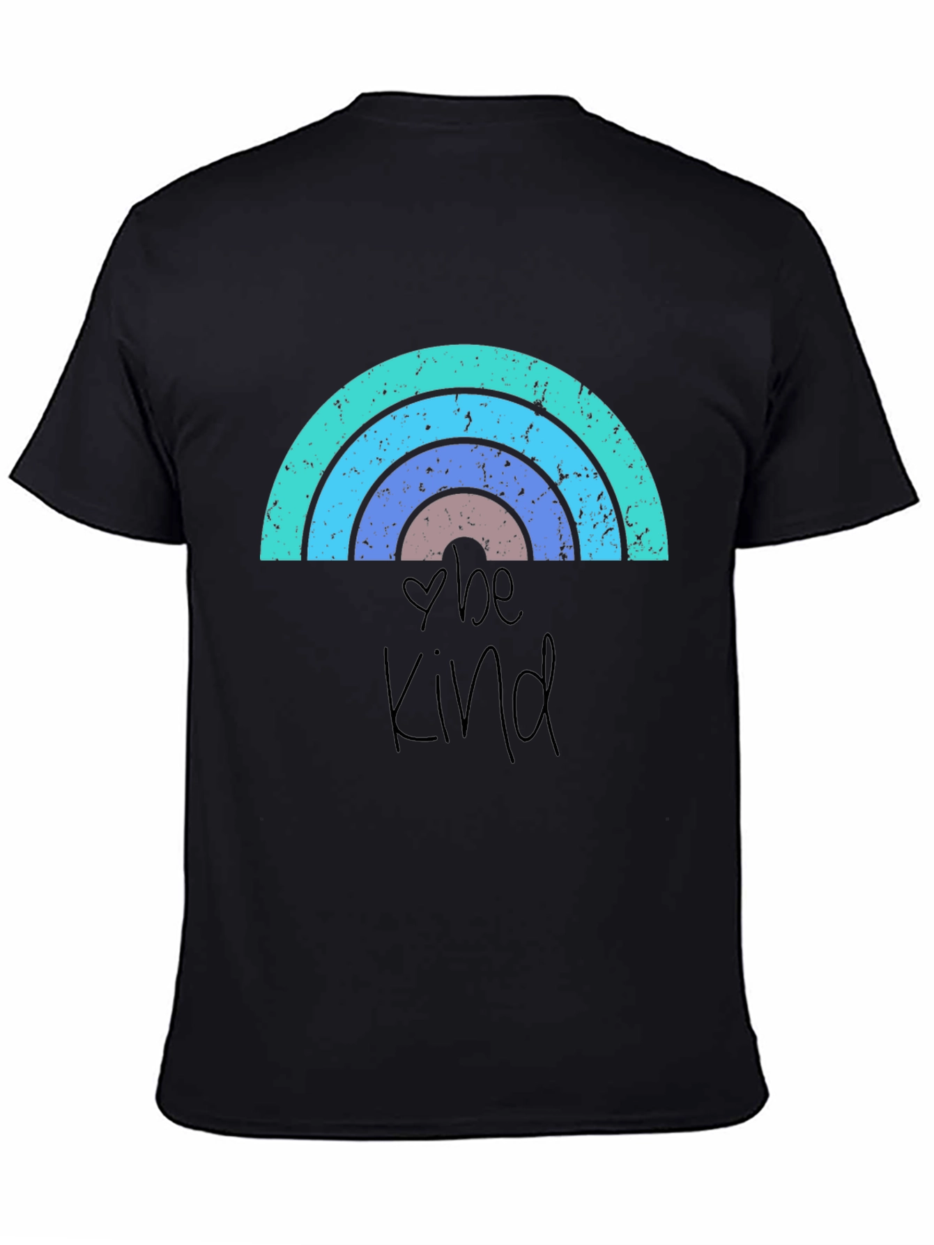 Black Be Kind Rainbow Graphic Tee - Unisex view 4