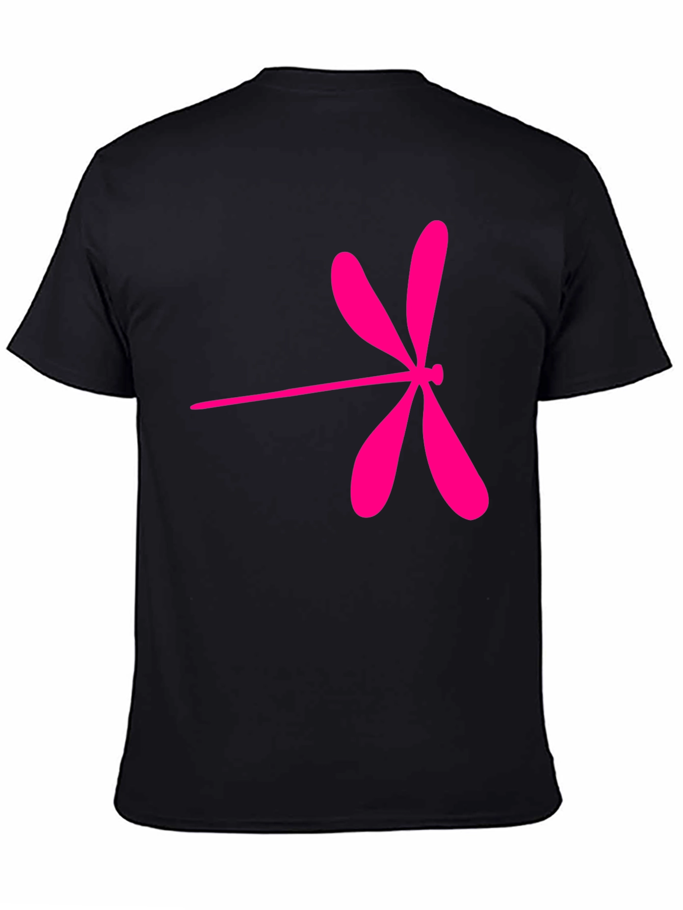 Black Pink Dragonfly Graphic T-Shirt view 4