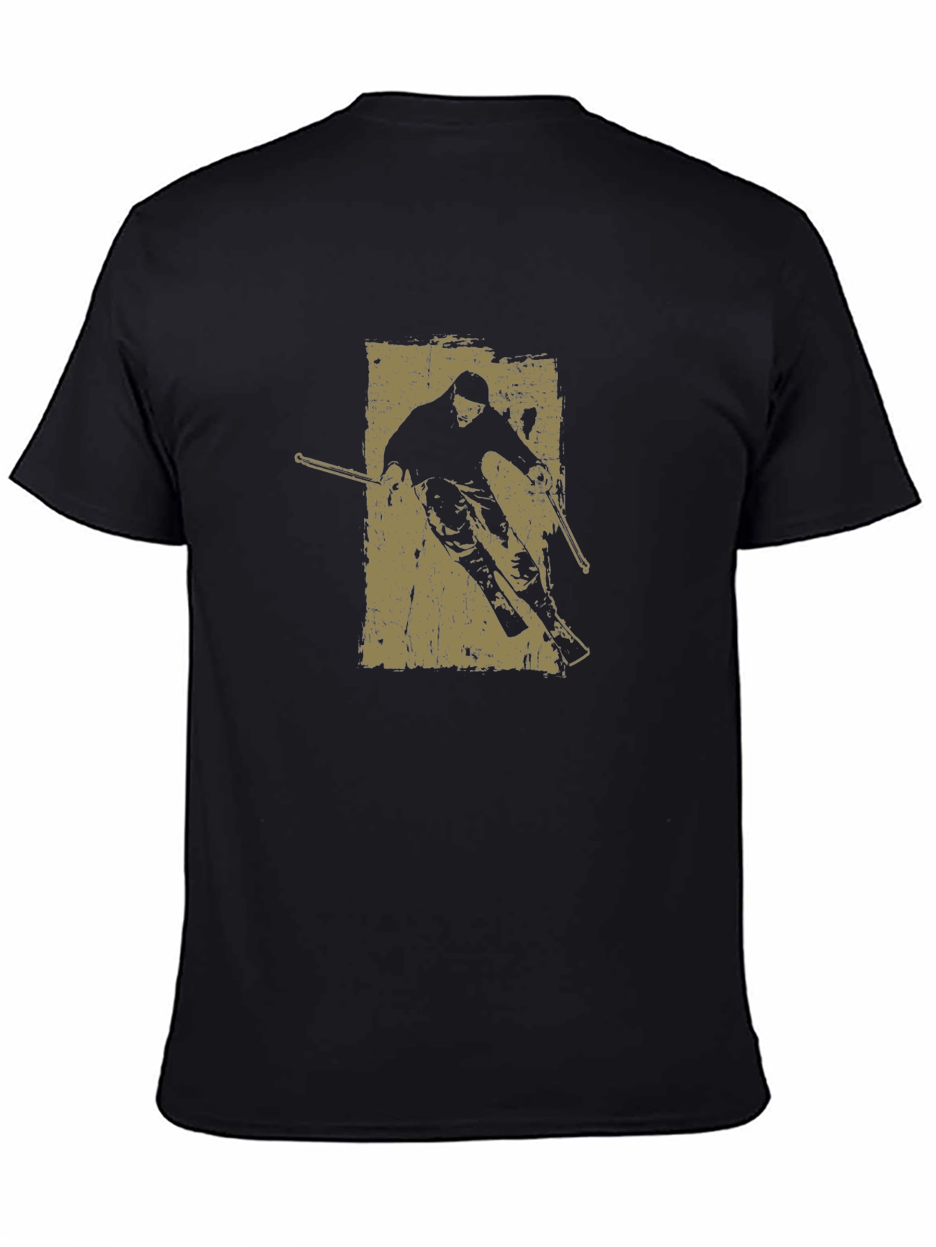 Black Vintage Skier Graphic Tee view 4