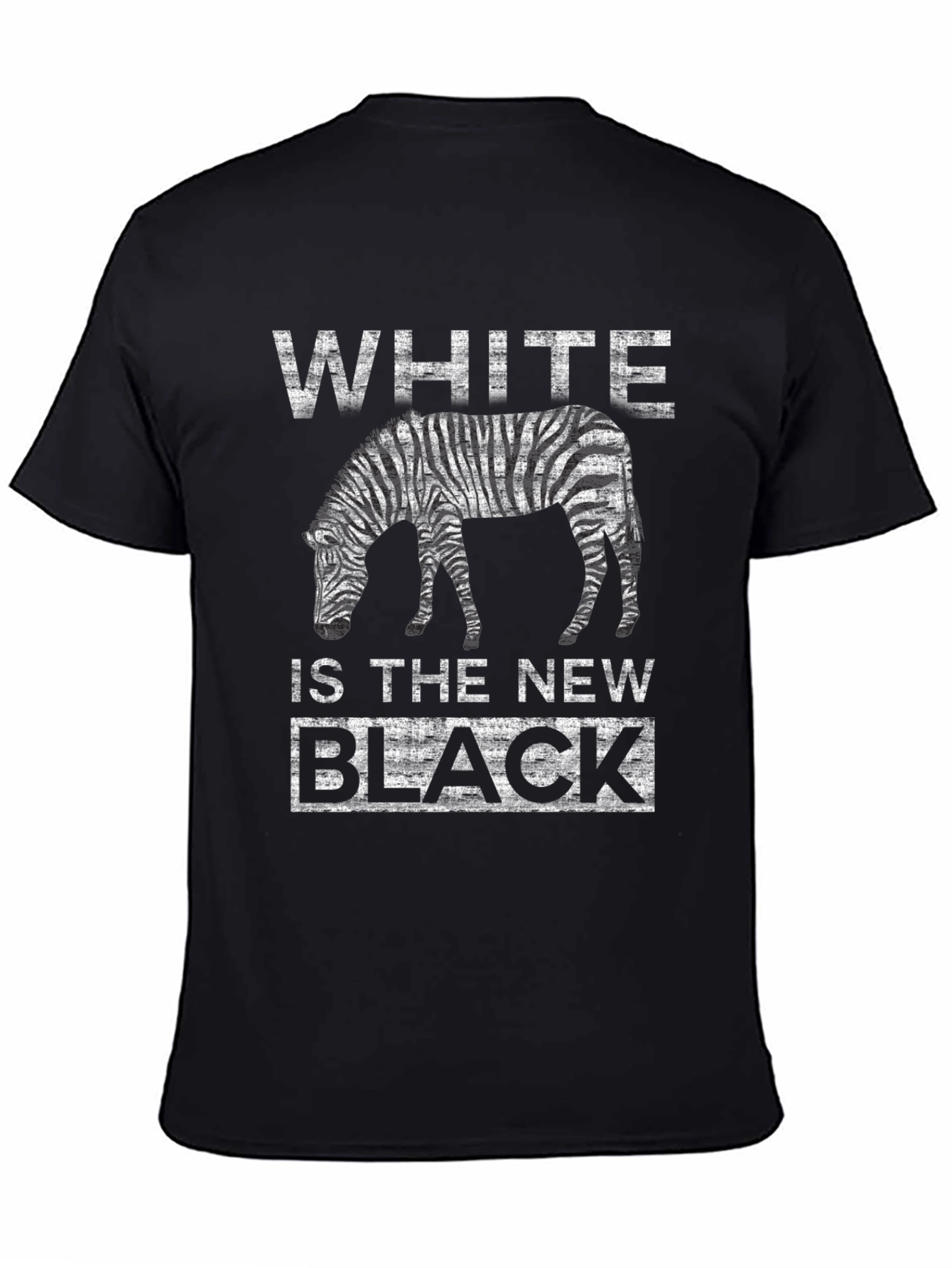 Black White is the New Black Zebra Graphic T-Shirt view 4
