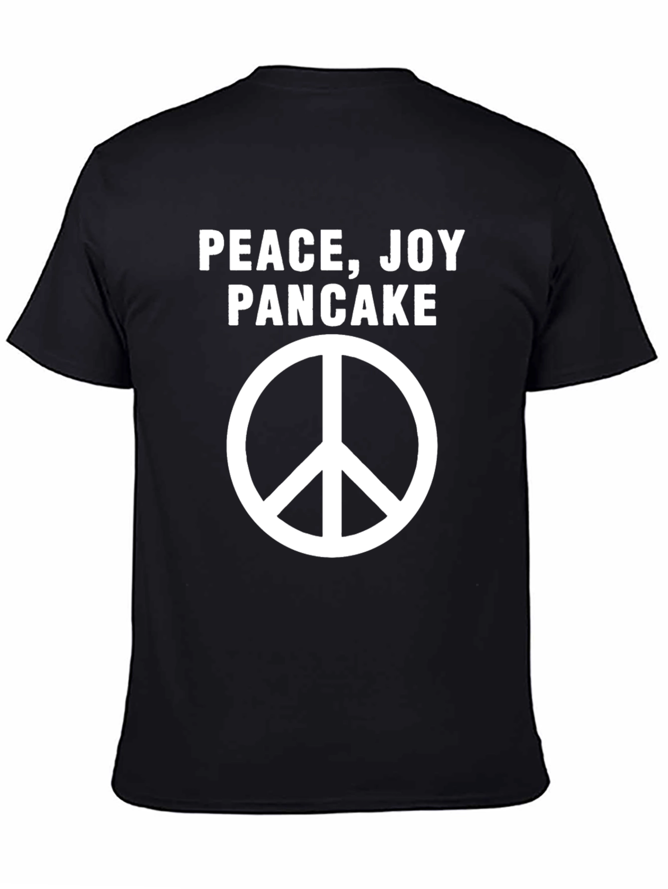 Black Peace Joy Pancake Graphic Tee - Soft Cotton Blend view 4