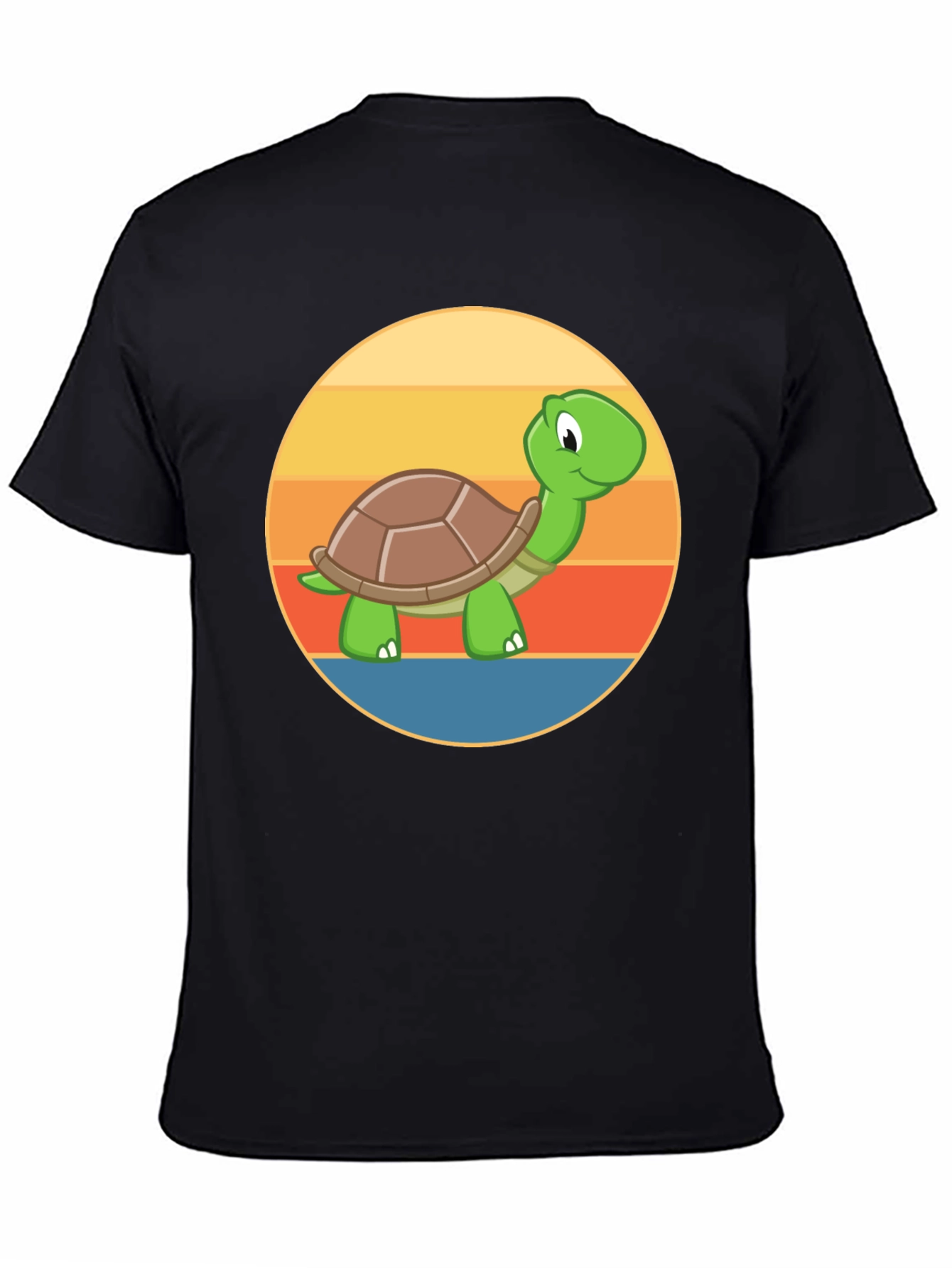 Black Turtle T-Shirt - Cute Cartoon Animal Tee view 4