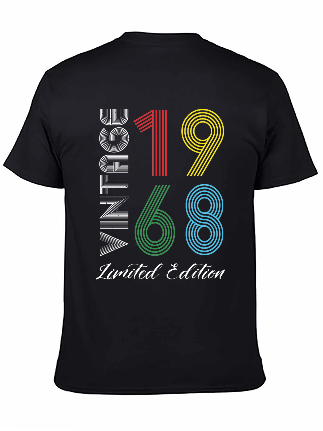 Black Vintage 1968 Limited Edition Graphic T-Shirt view 4