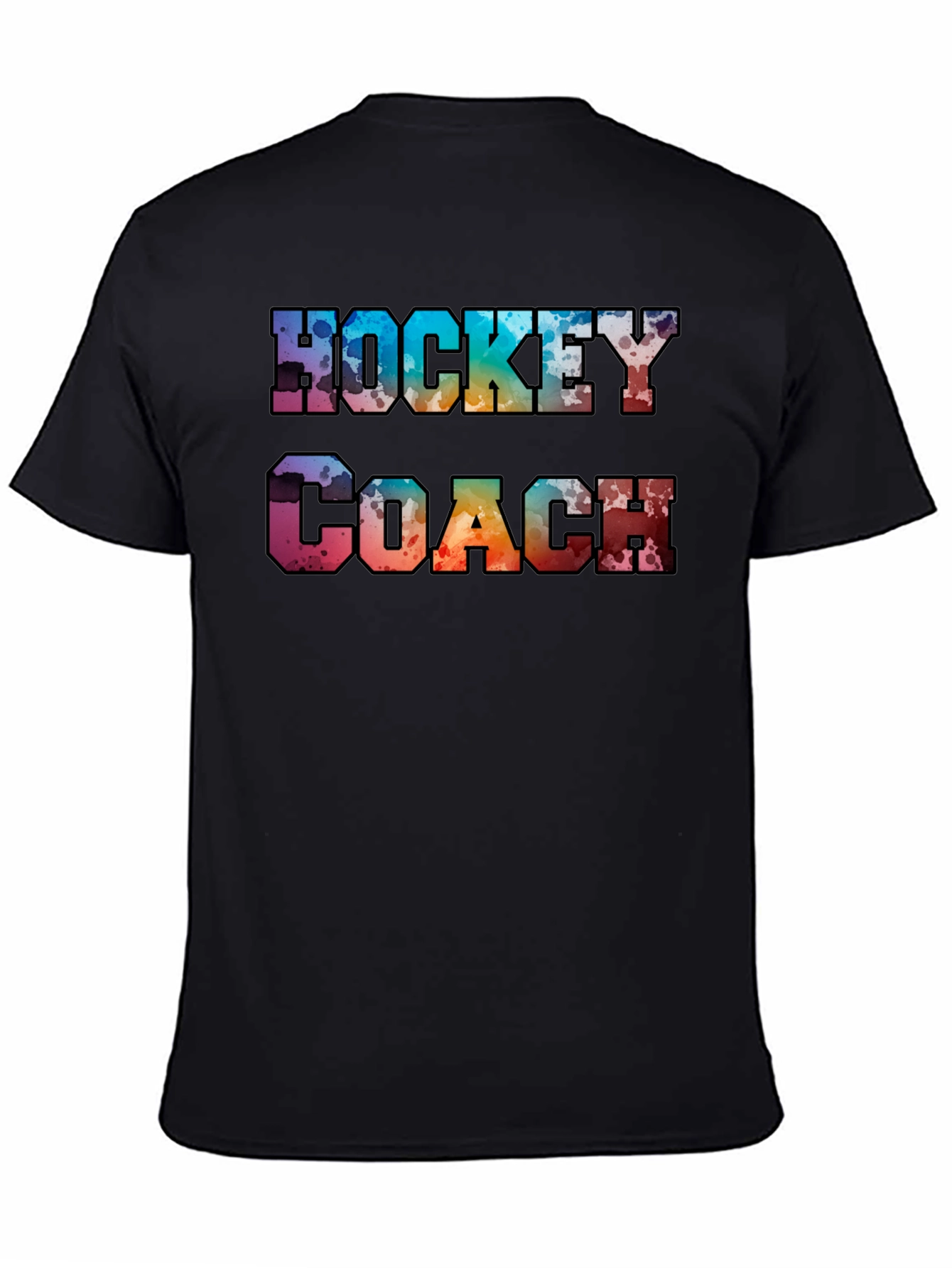 Black Hockey Coach Graphic Tee view 4