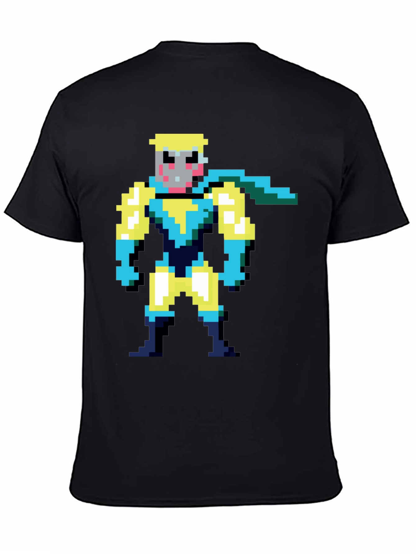 Black Pixel Superhero Black Tee view 4