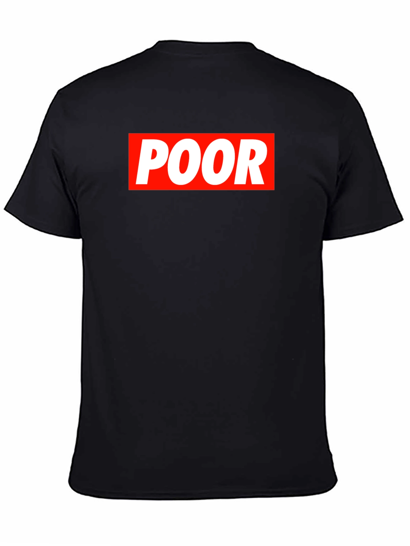 Black POOR Graphic T-Shirt - Streetwear Fashion Tee view 4