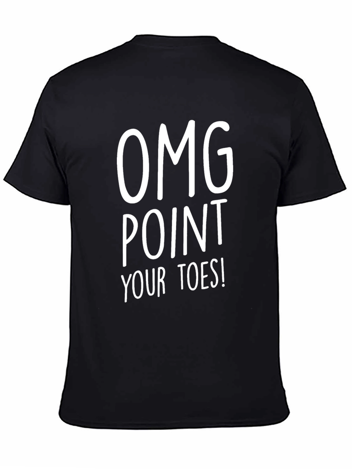 Black OMG Point Your Toes! Black T-Shirt view 4