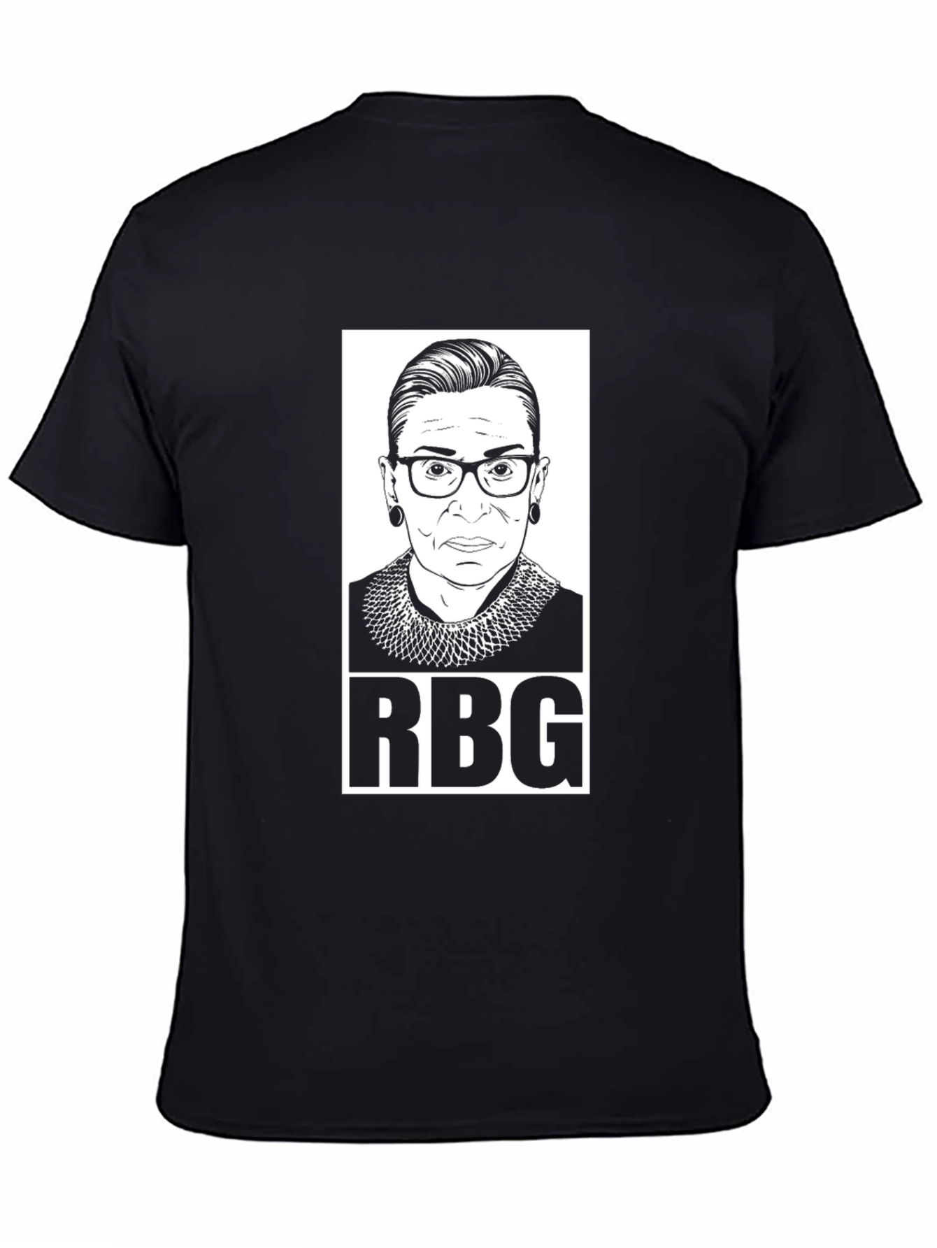 Black RBG Graphic Tee - Black Unisex T-Shirt view 4