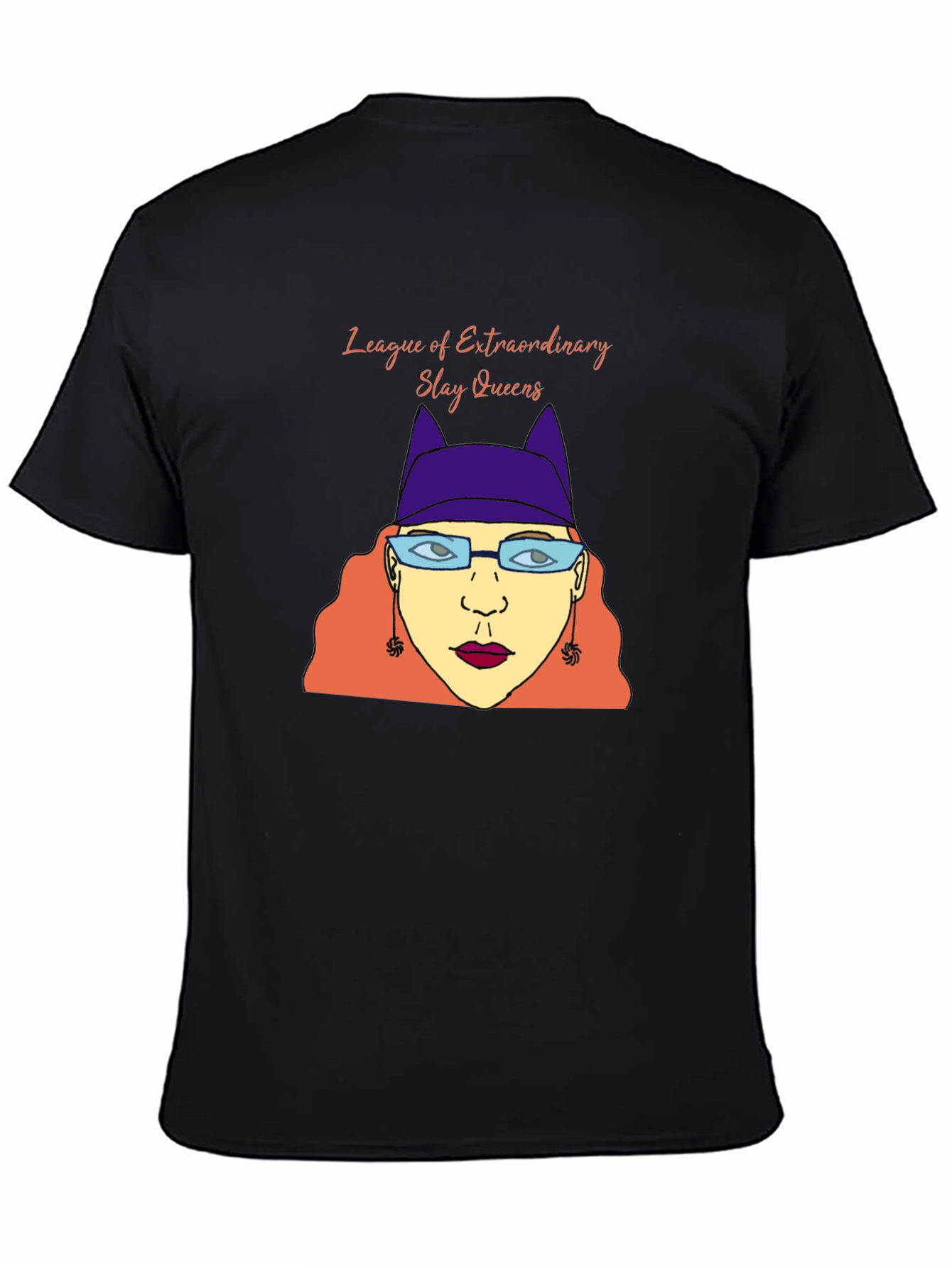 Black League of Extraordinary Slay Queens T-Shirt view 4
