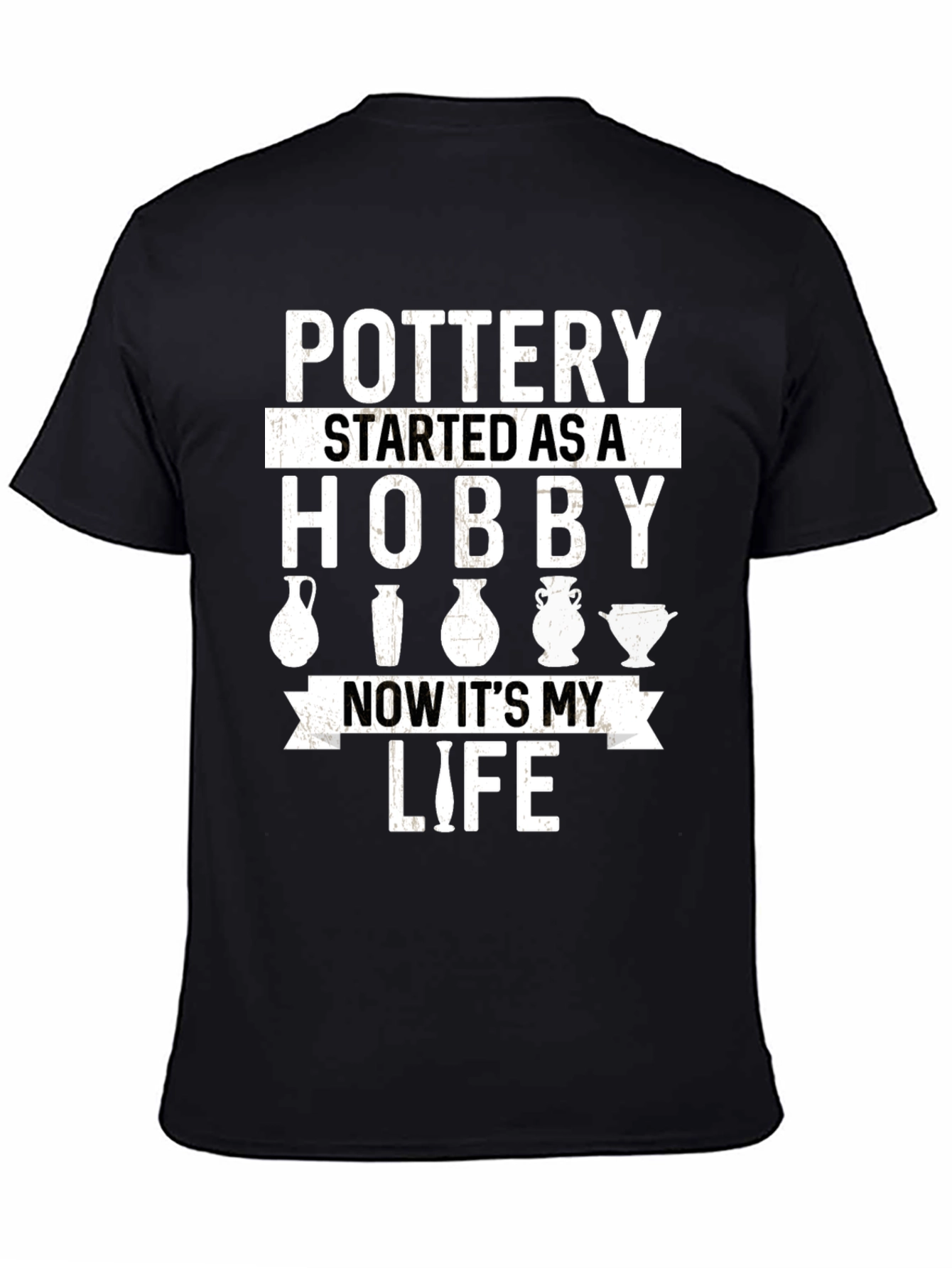 Black Pottery Hobby Life Graphic Tee view 4