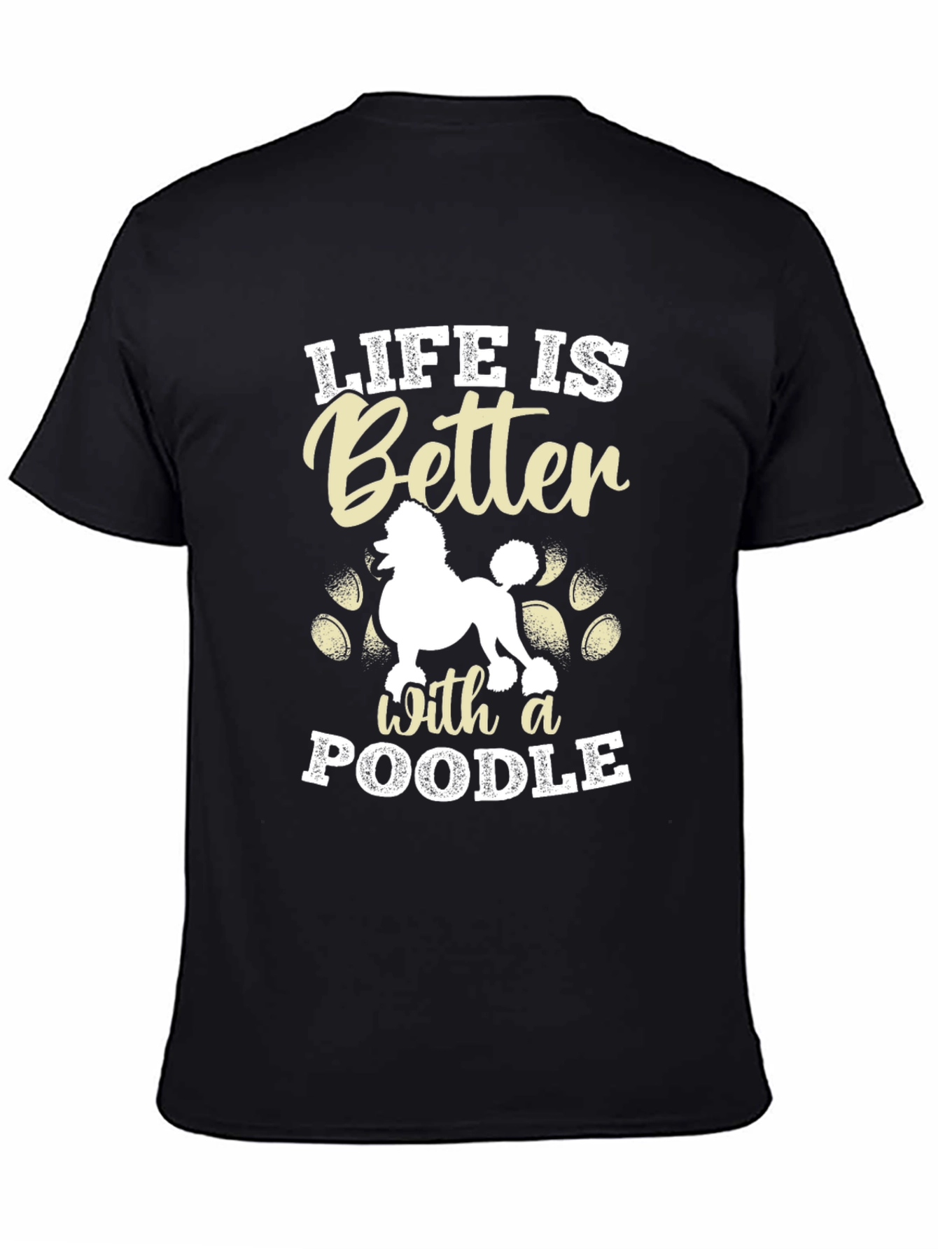 Black Life Is Better With A Poodle T-Shirt view 4