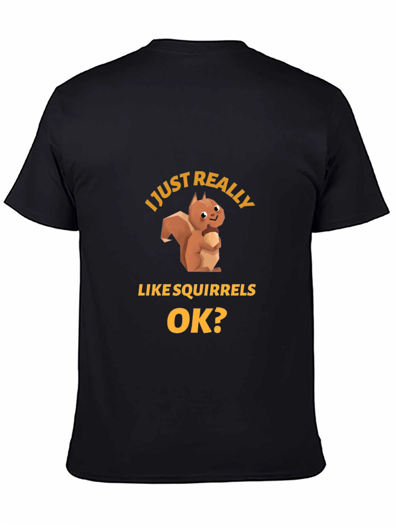 Black Squirrel Lover T-Shirt - Funny Graphic Tee view 4