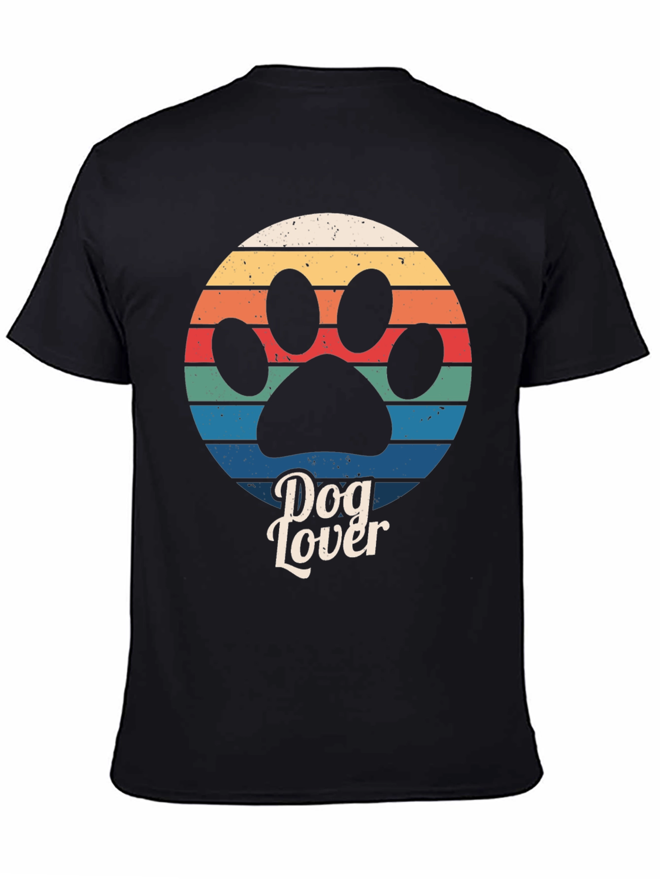 Black Dog Lover Retro T-Shirt view 4