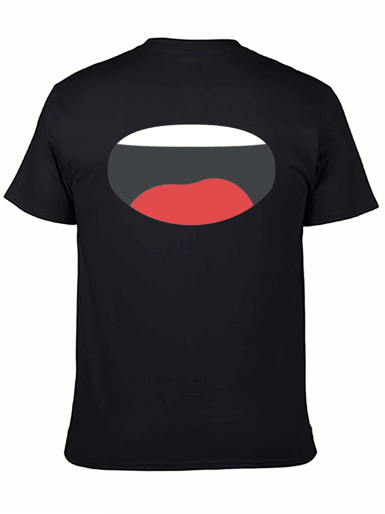 Black Funny Mouth Graphic Black T-Shirt view 4