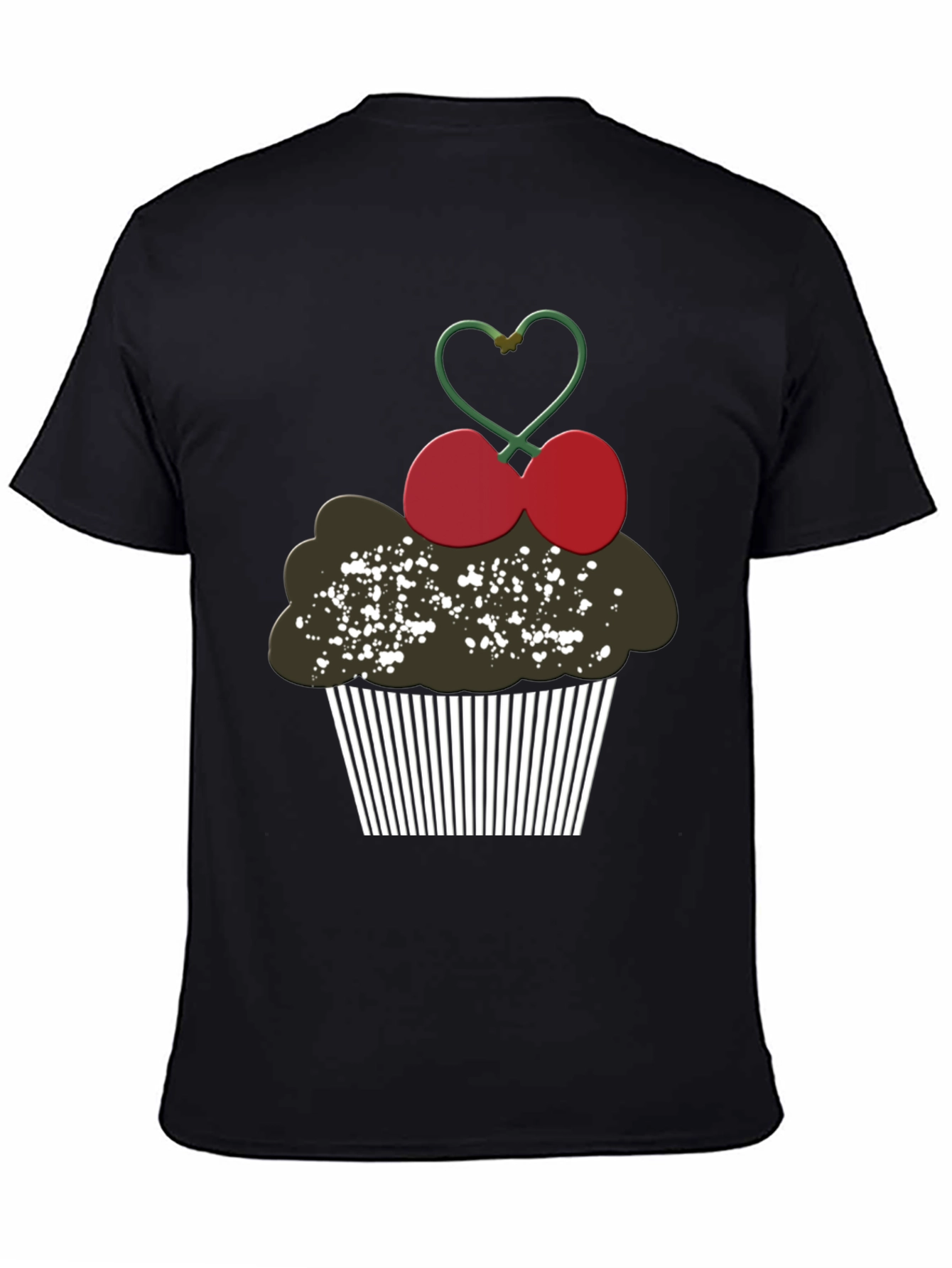 Black Cupcake Graphic Tee - Sweet Treat Shirt view 4