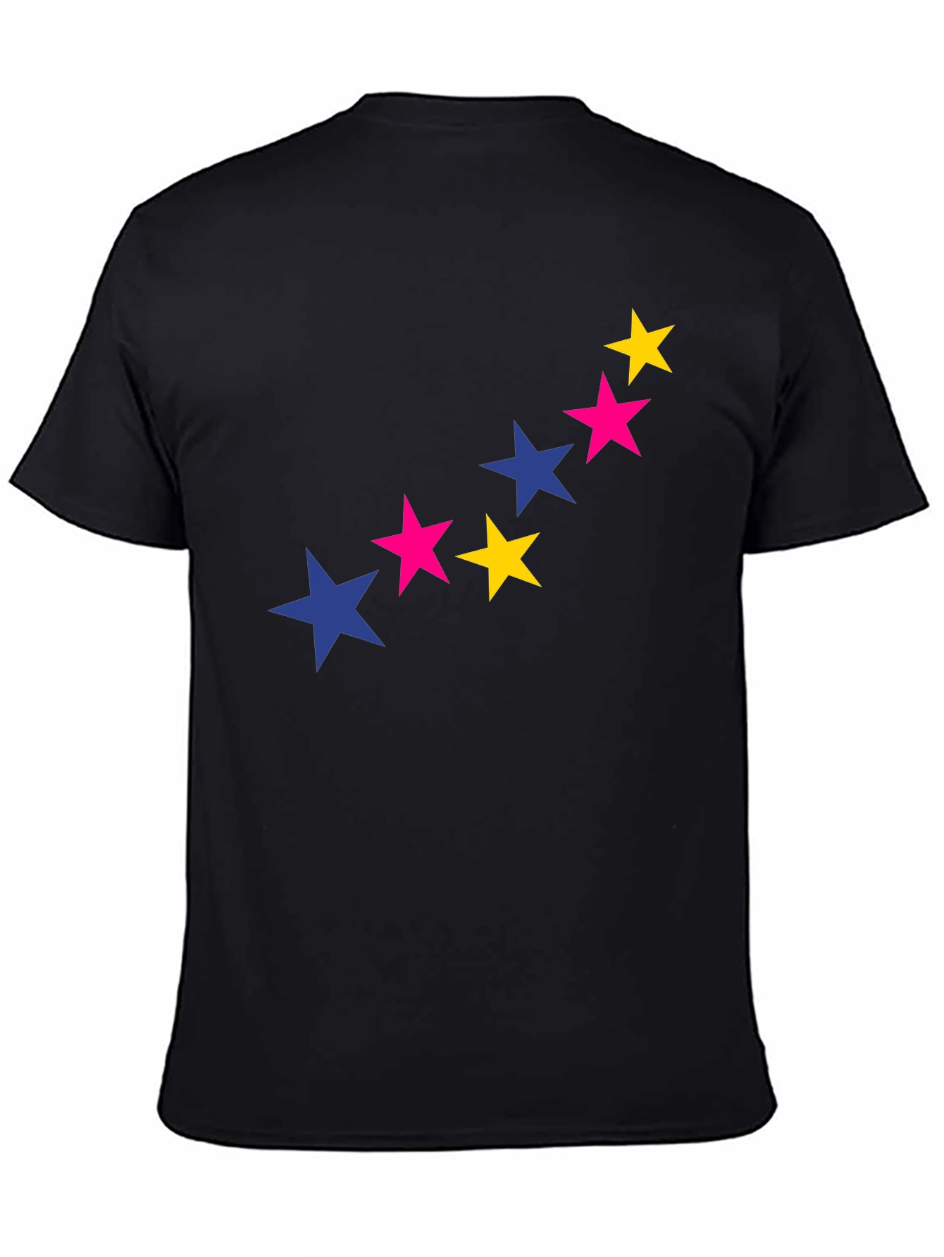 Black Starry Graphic Tee - Bold & Stylish Black T-Shirt view 4