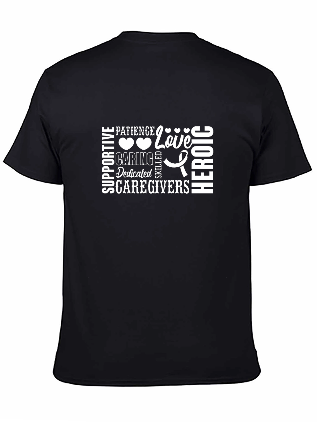 Black Supportive Caregivers Graphic T-Shirt view 4