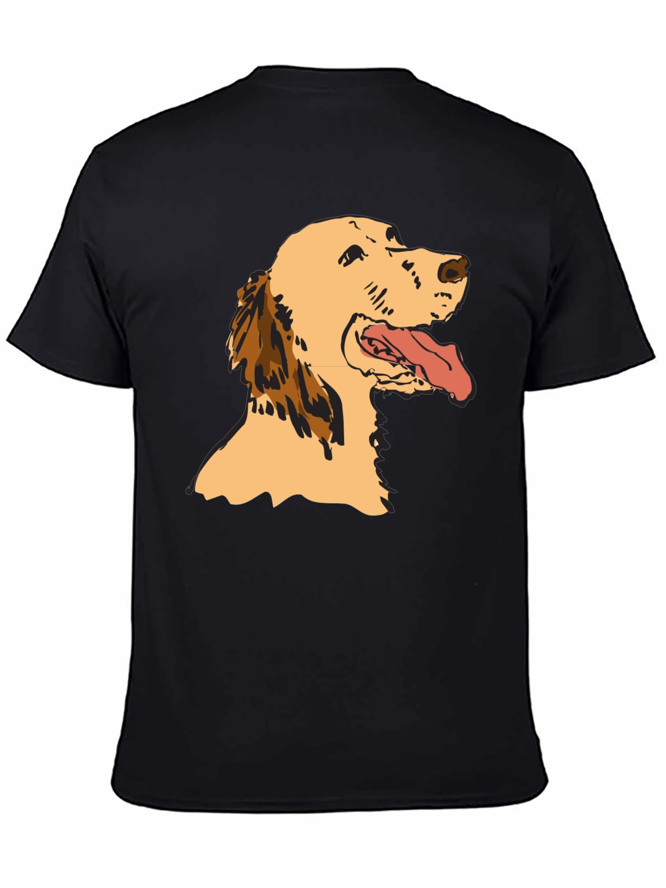 Black Dog Graphic Tee - Black Cotton T-Shirt view 4
