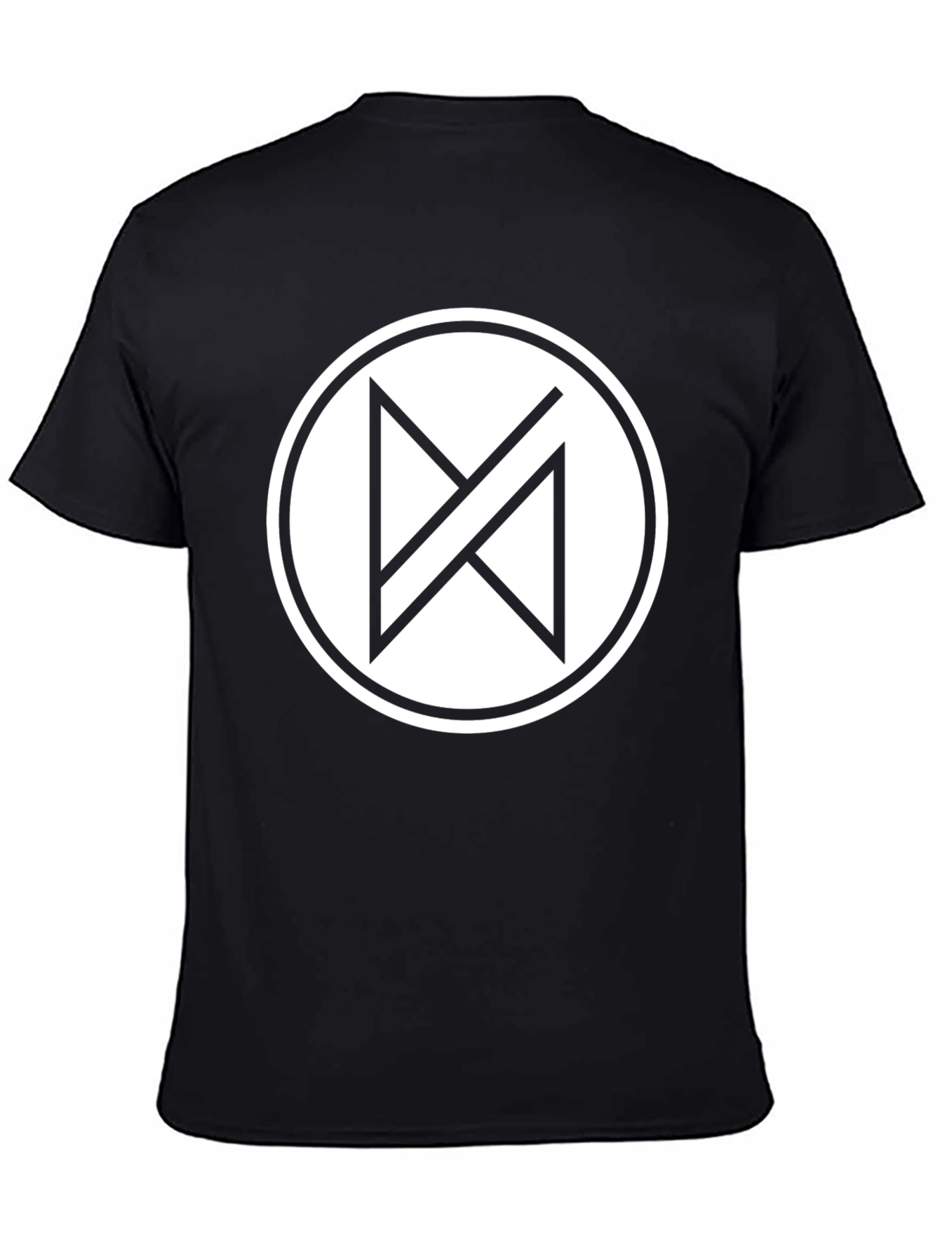 Black Black Graphic Tee - White Circle Design view 4