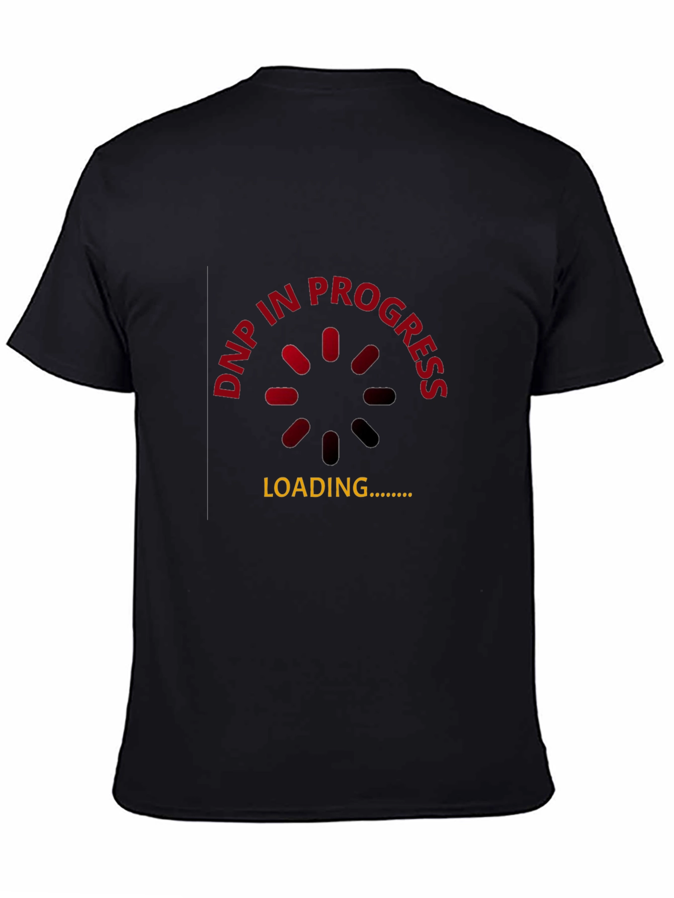 Black DNP In Progress Black T-Shirt - Gamer Humor view 4