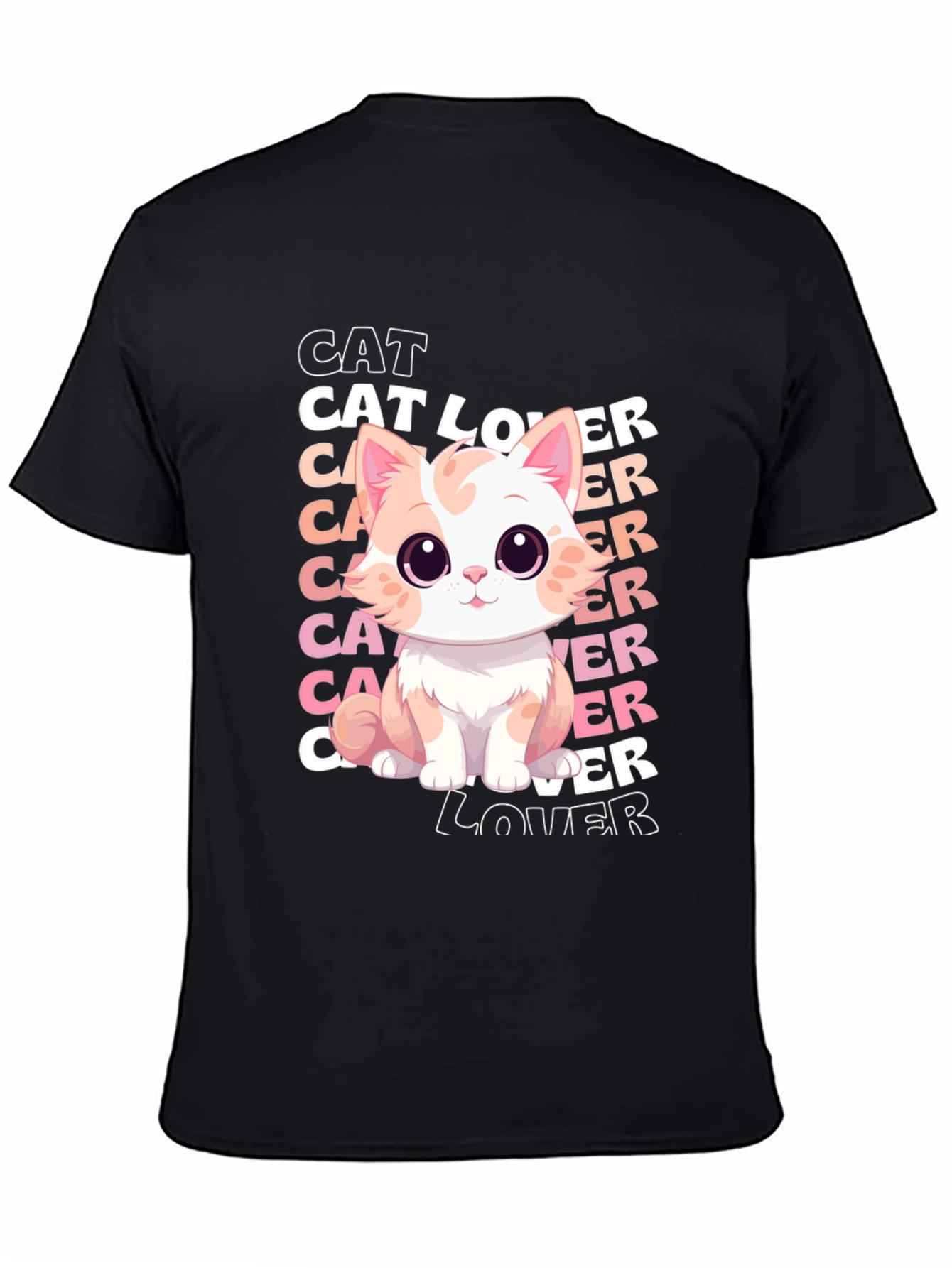 Black Cat Lover T-Shirt Cute Kitty Graphic Tee view 4