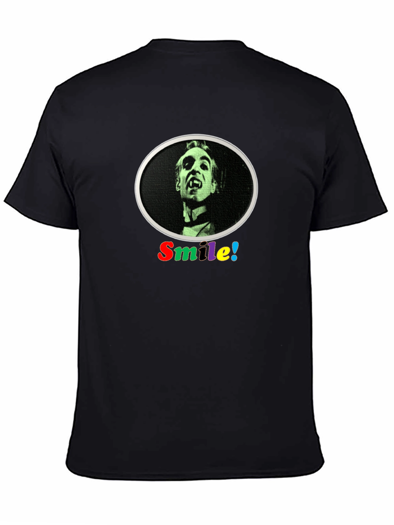 Black Smile Vampire Tee - Unisex Graphic T-Shirt view 4