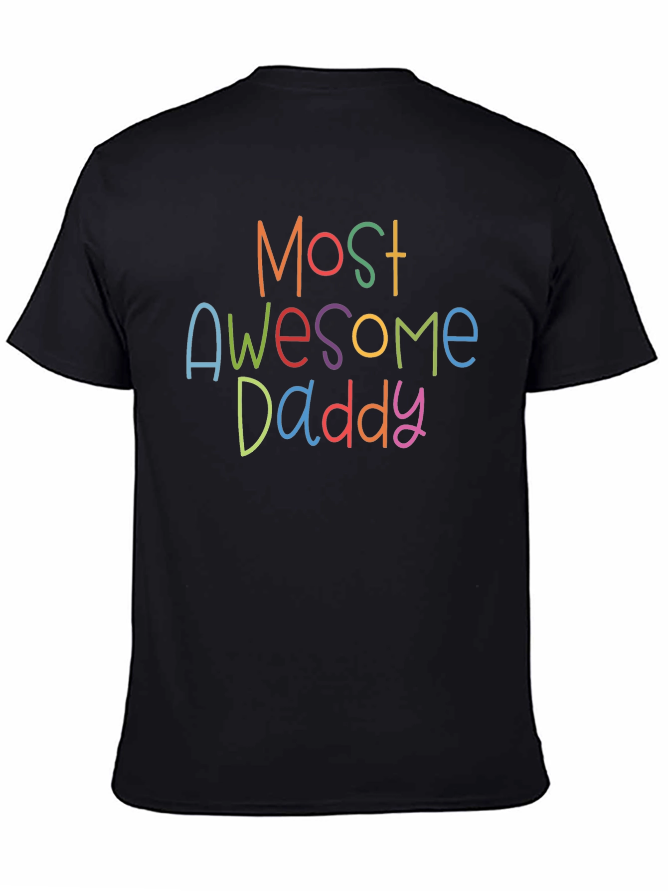 Black Most Awesome Daddy Graphic Tee - Black view 4