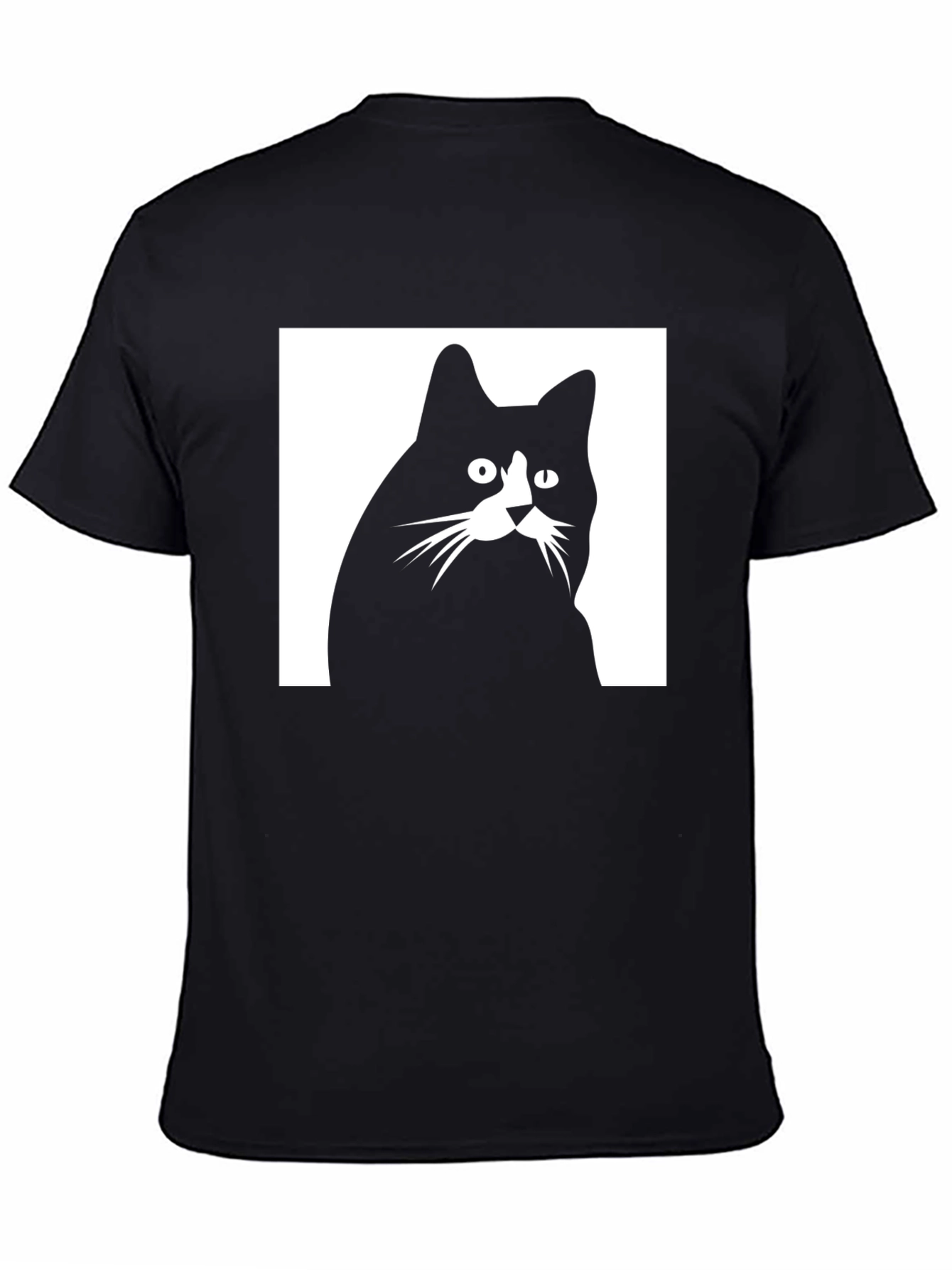 Black Black Cat Graphic T-Shirt - Unisex view 4