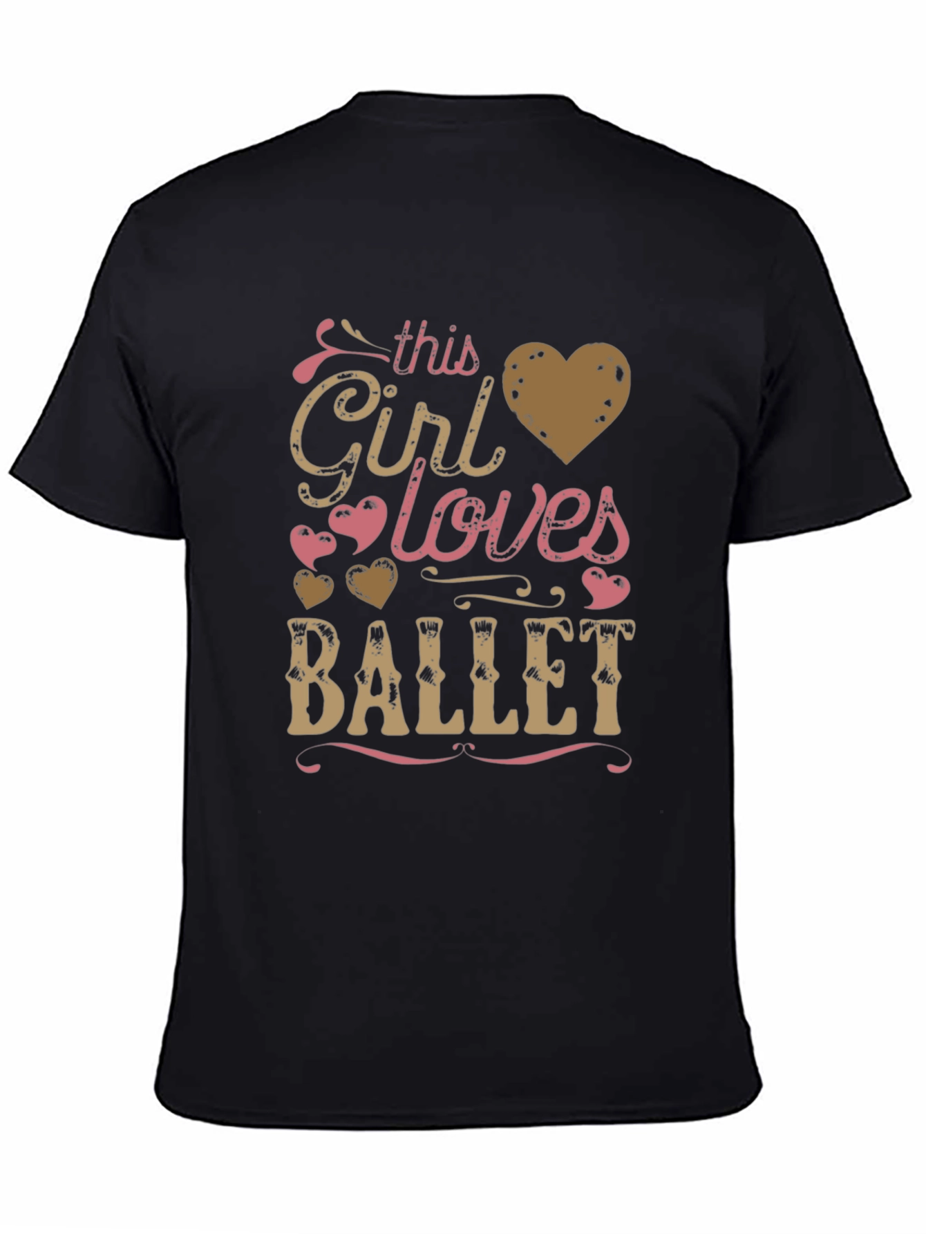 Black This Girl Loves Ballet Black T-Shirt view 4
