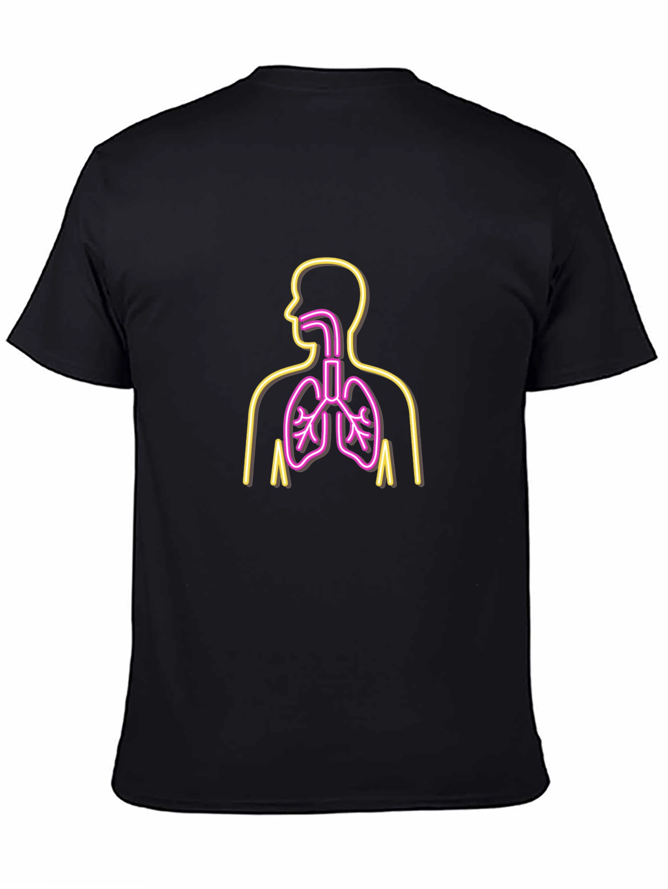 Black Anatomy Outline T-Shirt - Unisex view 4