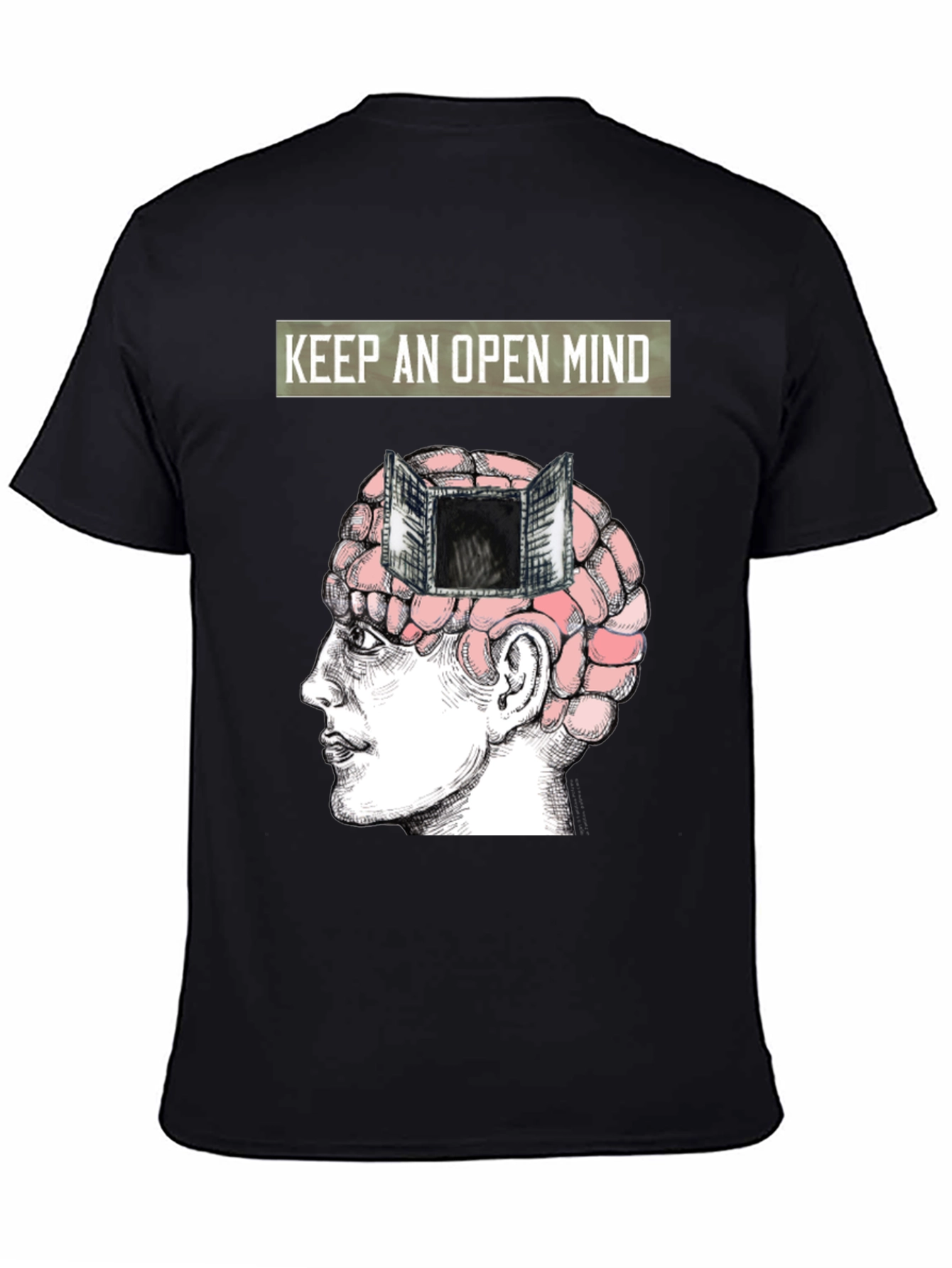 Black Open Mind T-Shirt - Express Yourself view 4
