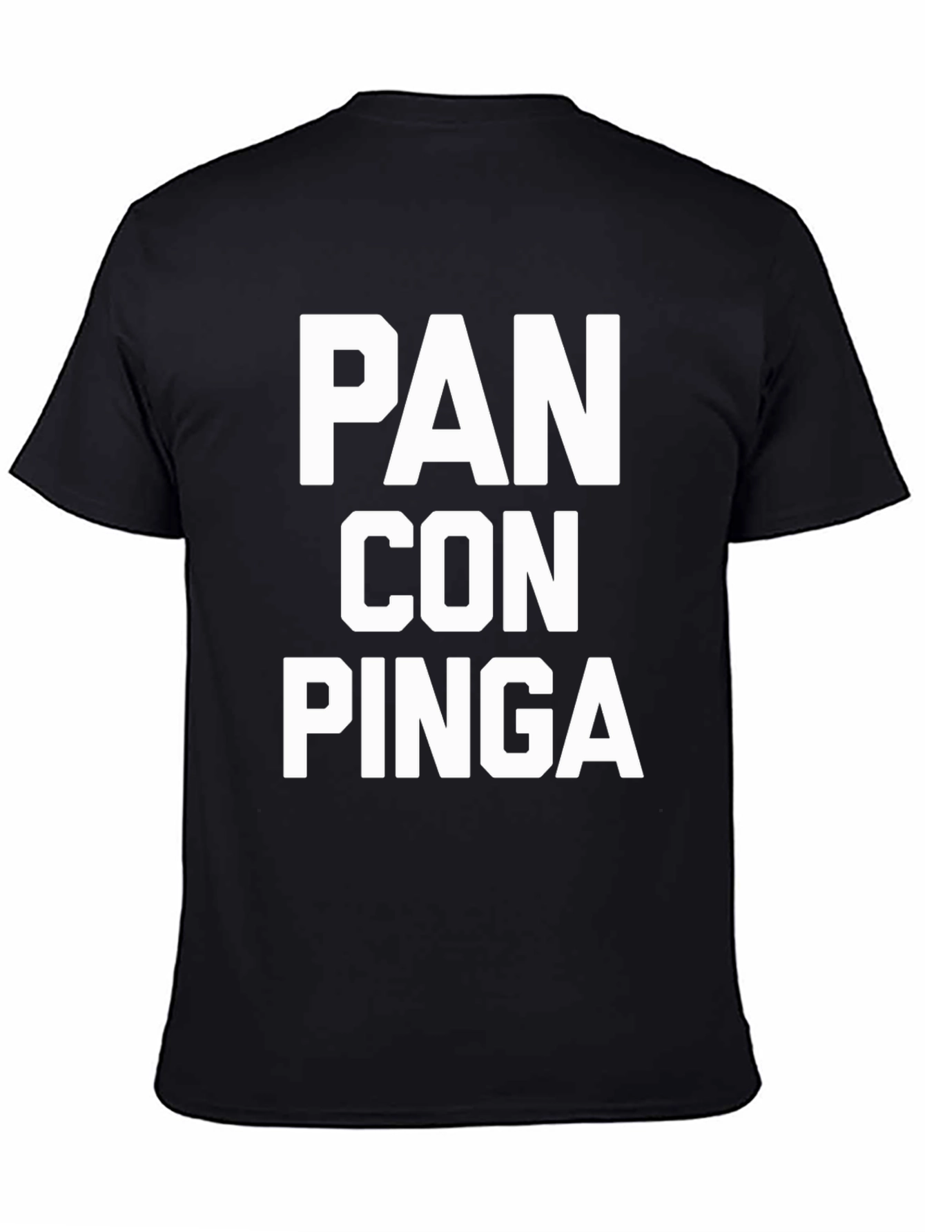 Black Pan Con Pinga T-Shirt - Funny Slogan Tee view 4