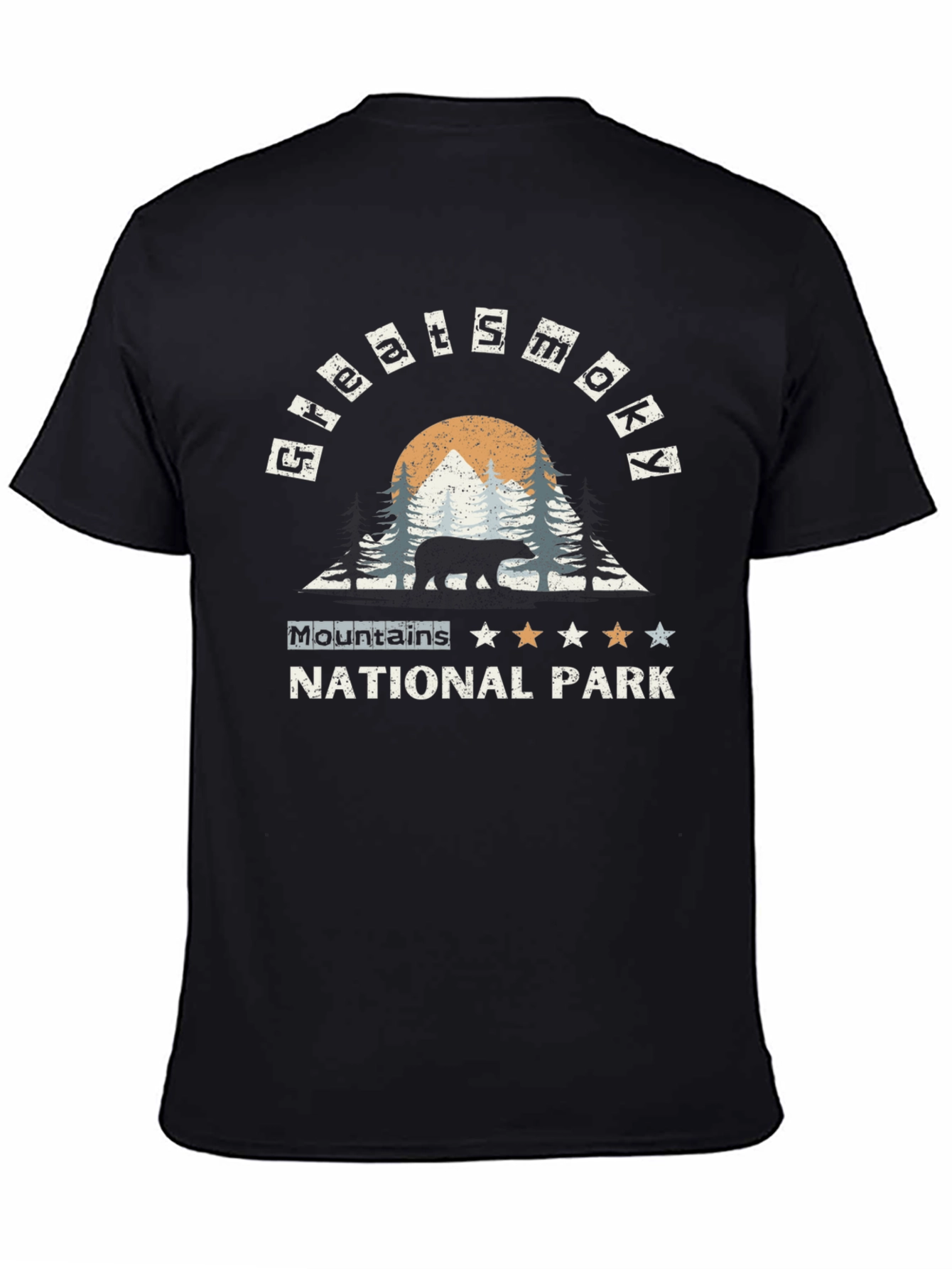 Black Great Smoky Mountains National Park T-Shirt view 4