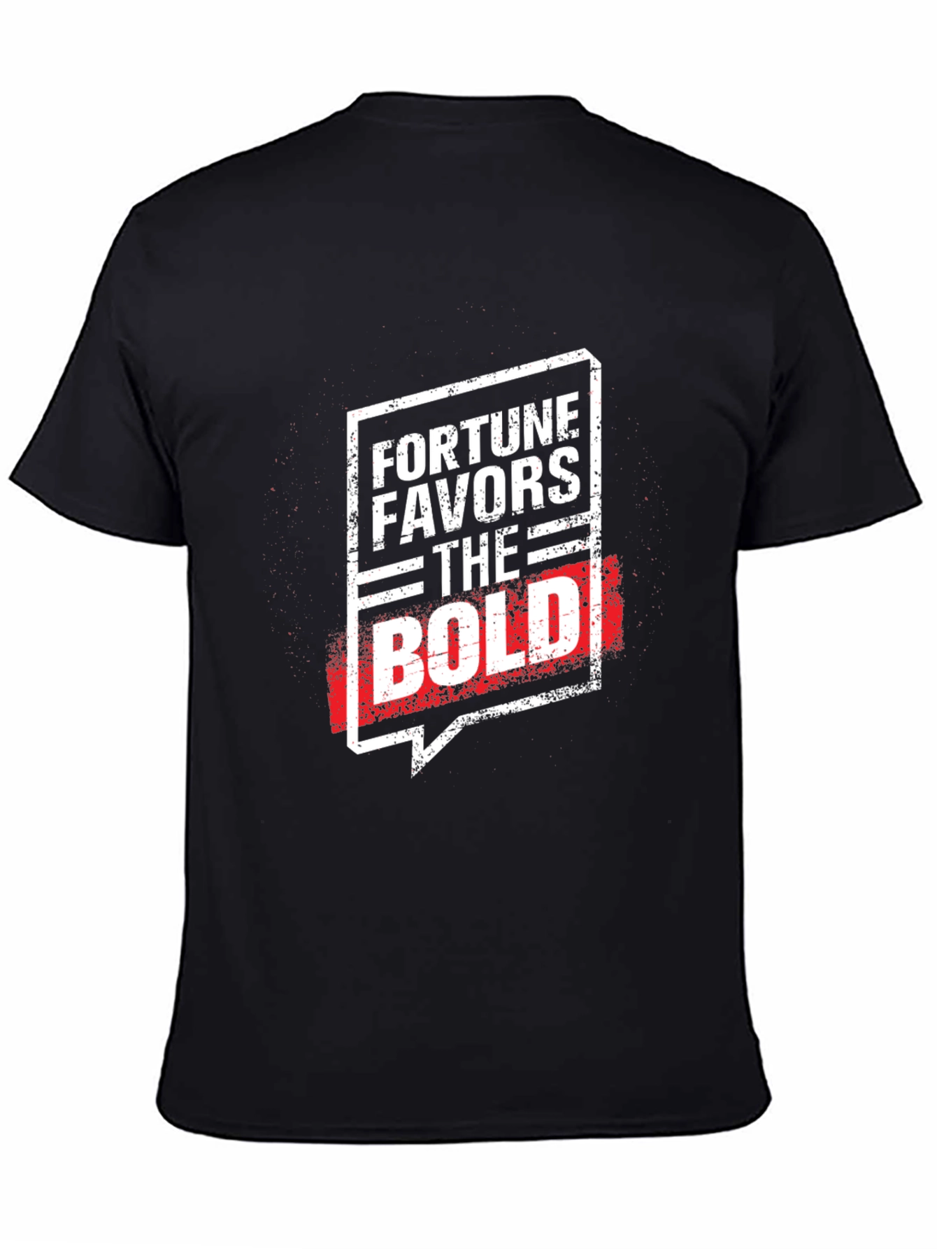 Black Fortune Favors the Bold Graphic Tee - Black view 4