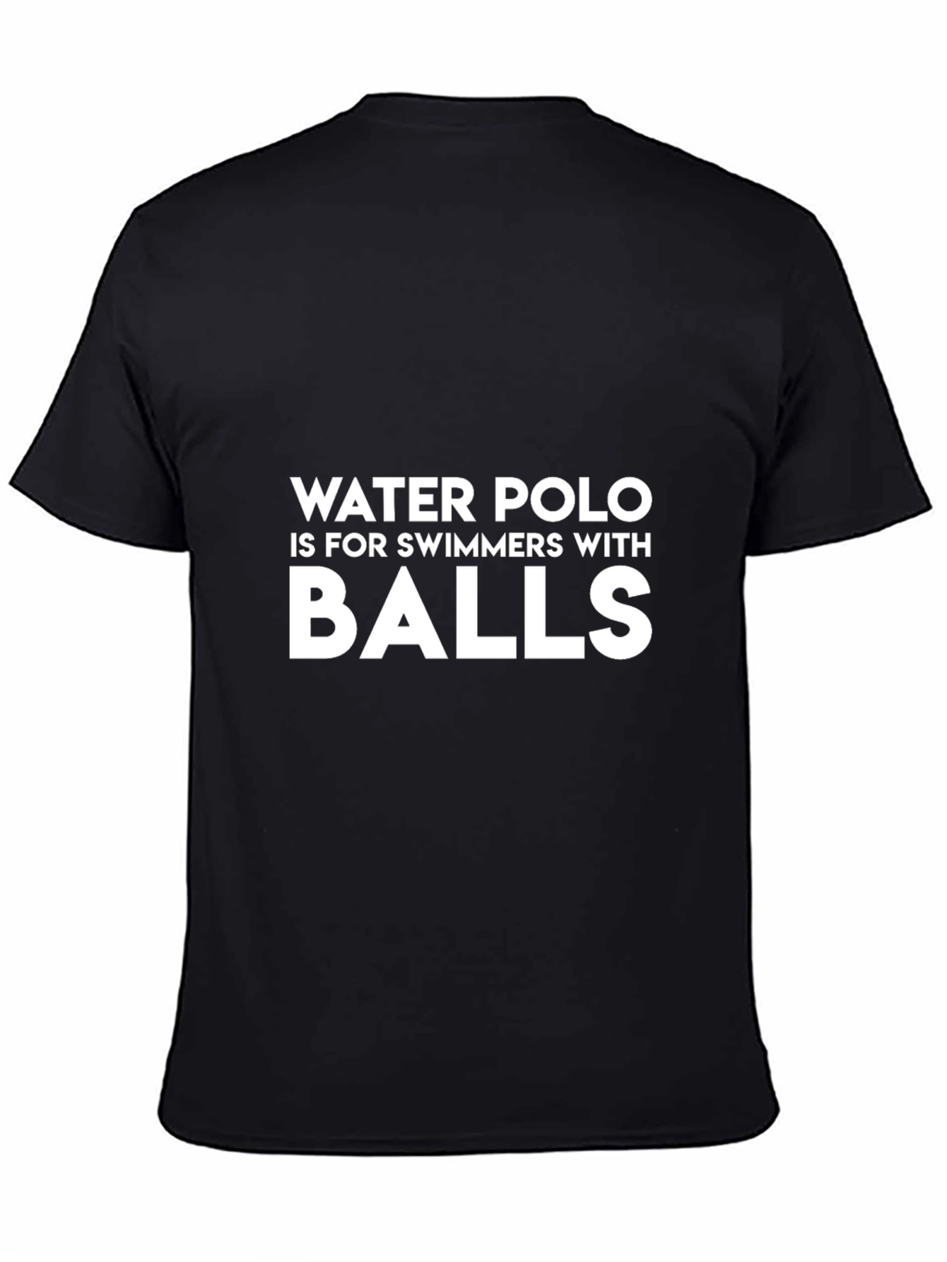 Black Water Polo Swimmers Balls Graphic Tee view 4