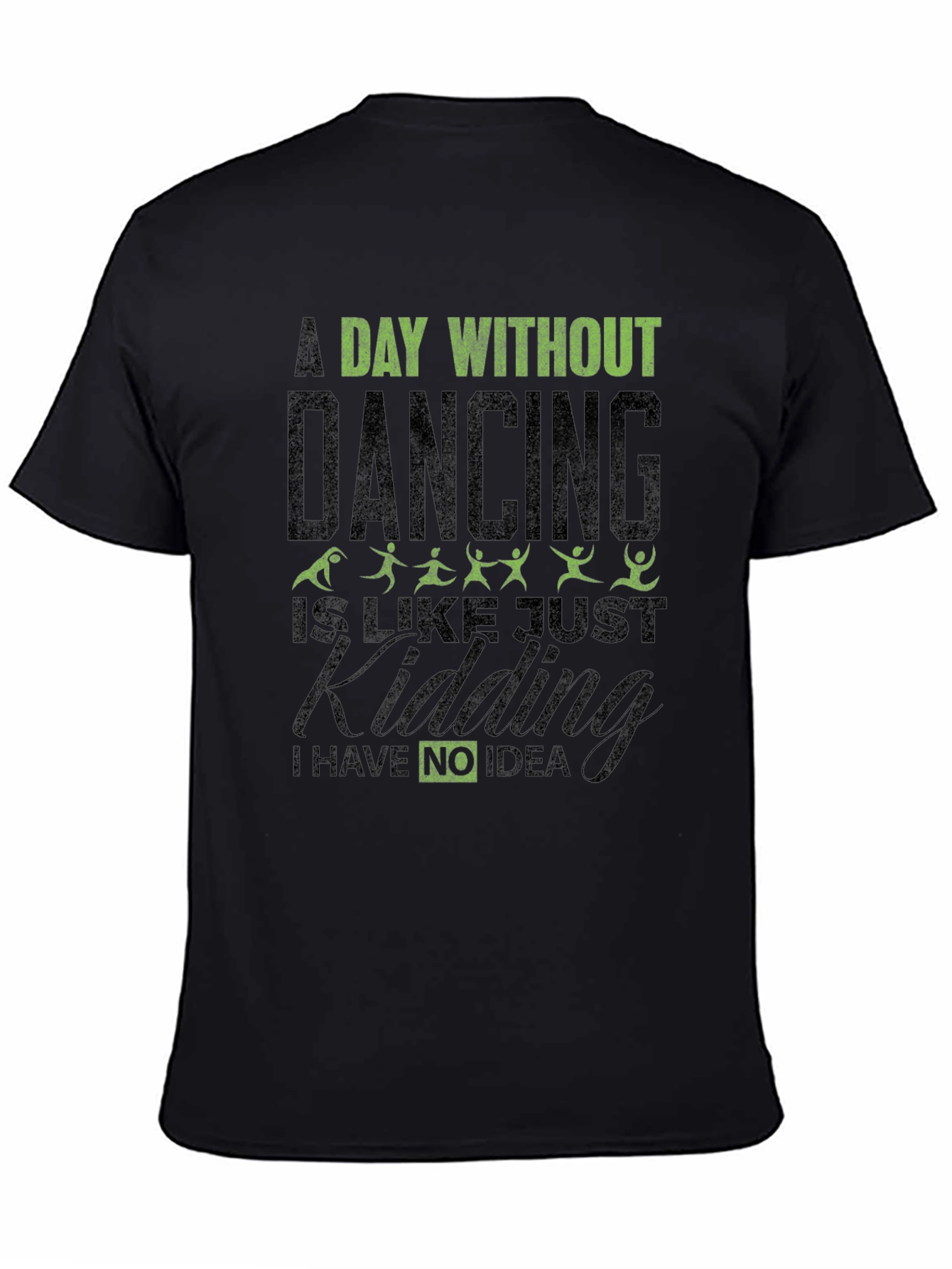 Black Funny Dancing Graphic T-Shirt view 4