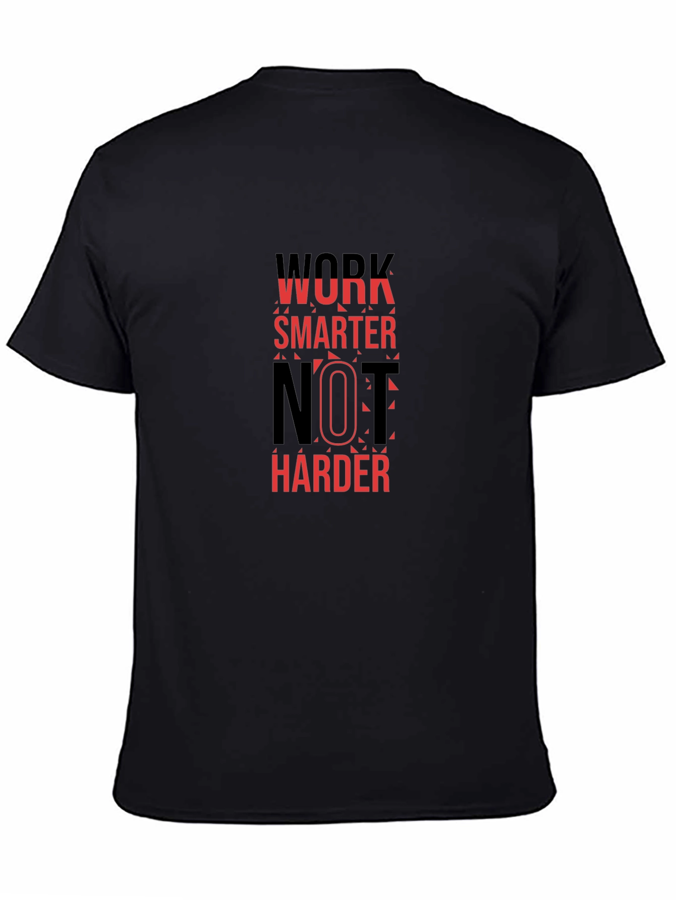 Black Work Smarter T-Shirt: Motivational Graphic Tee view 4