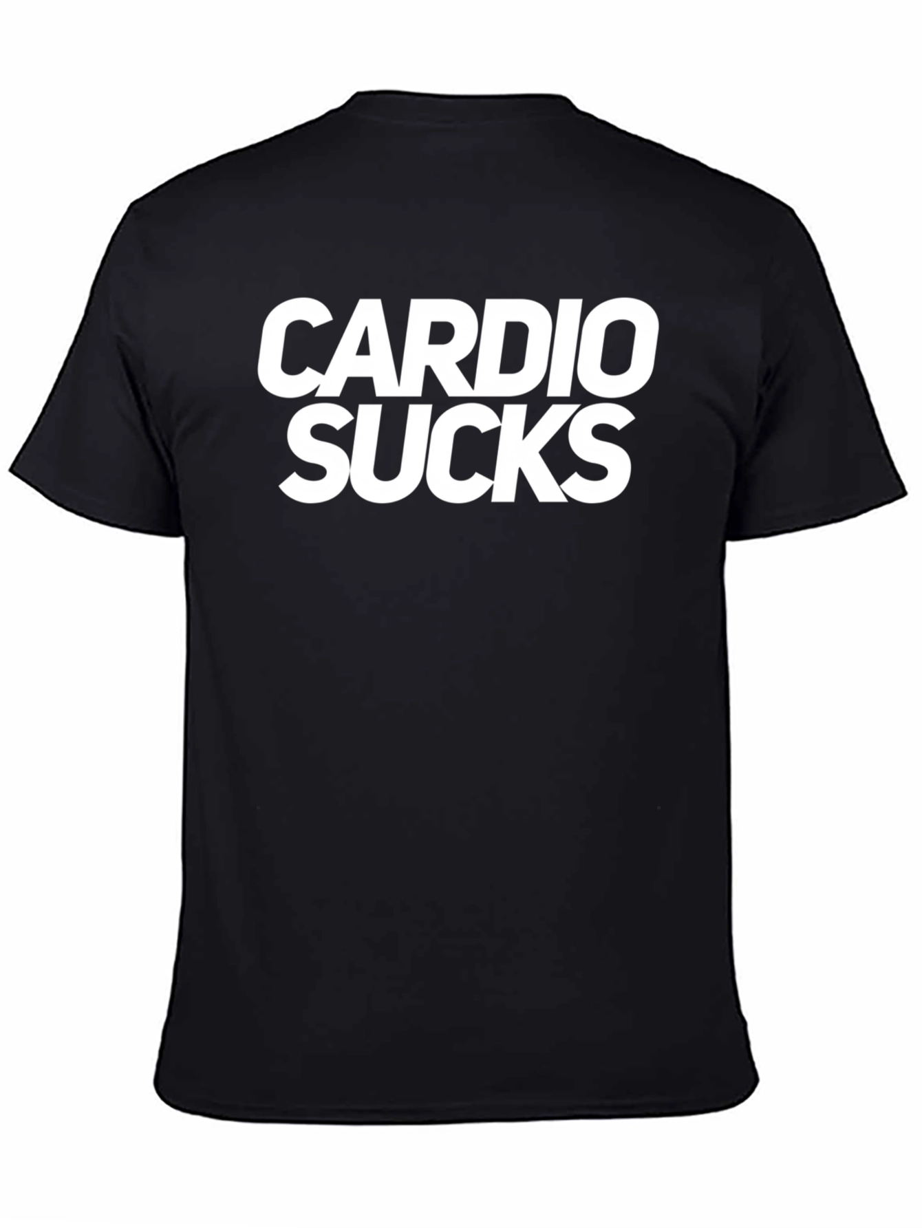 Black Cardio Sucks Graphic Tee - Bold Statement T-Shirt view 4