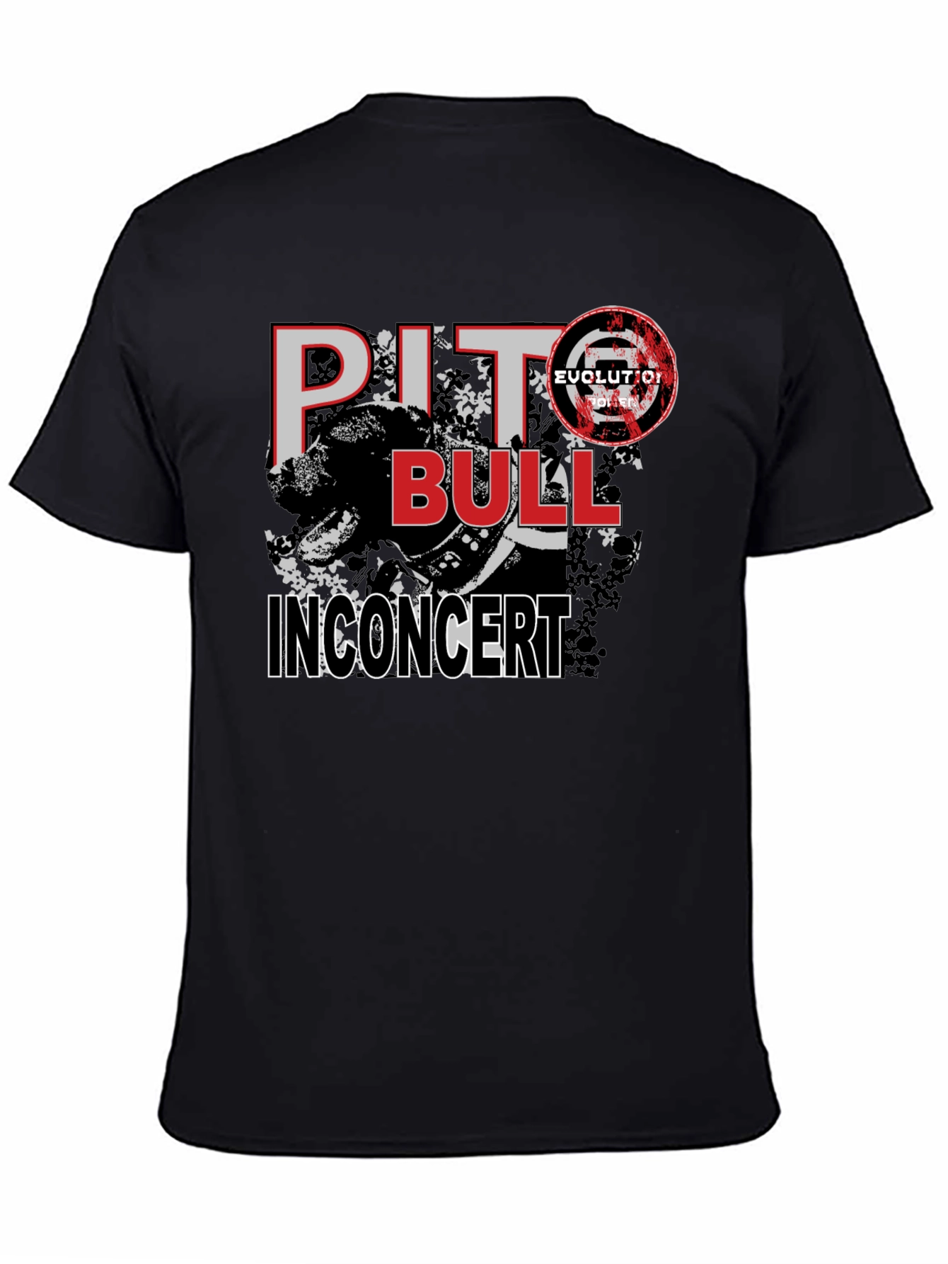 Black Pitbull In Concert Graphic Tee view 4
