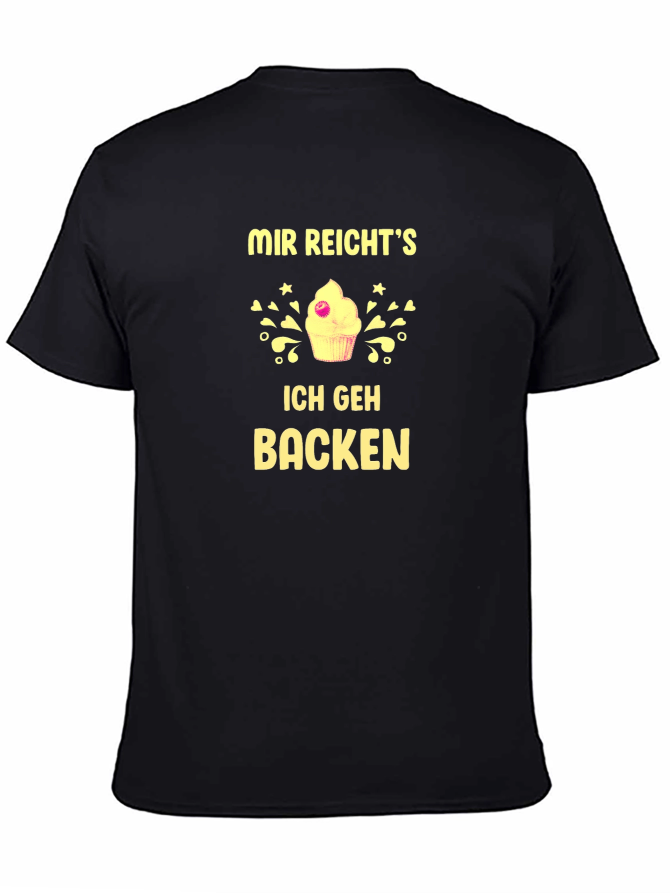 Black Funny Baking T-Shirt - "Mir Reicht's, Ich Geh Backen" view 4