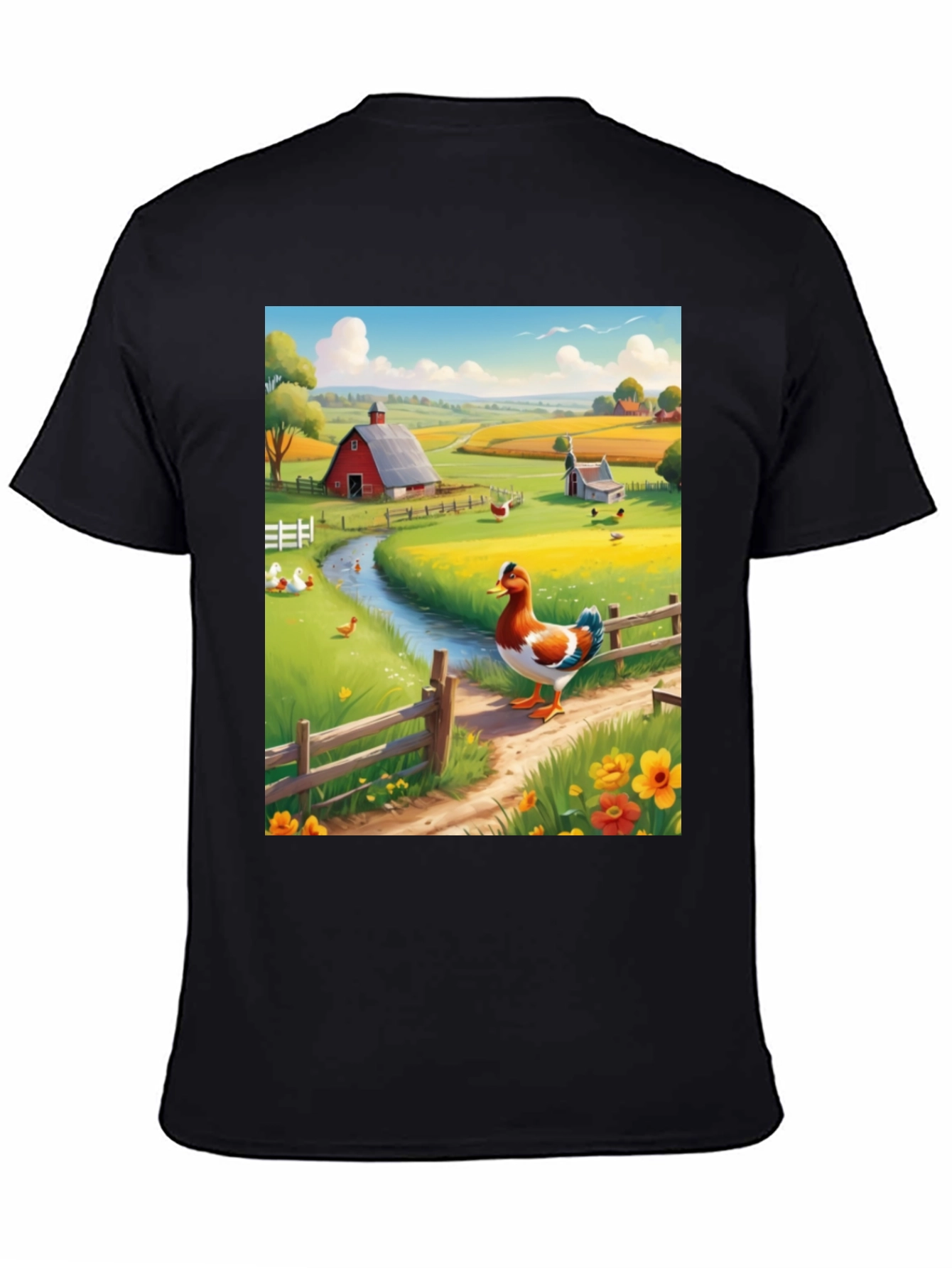 Black Farm Duck Graphic Tee - Countryside Charm view 4