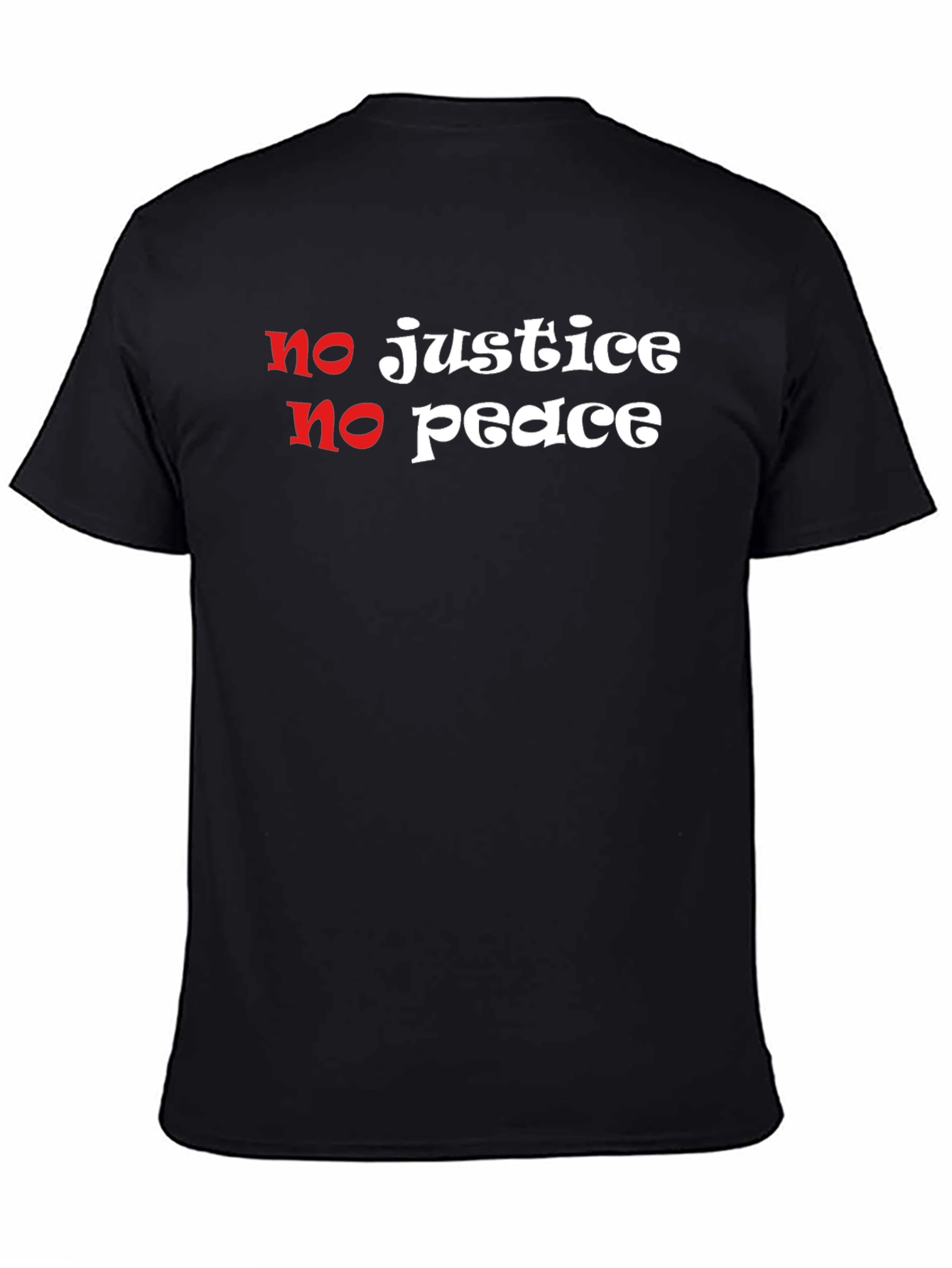 Black No Justice No Peace Graphic Tee view 4