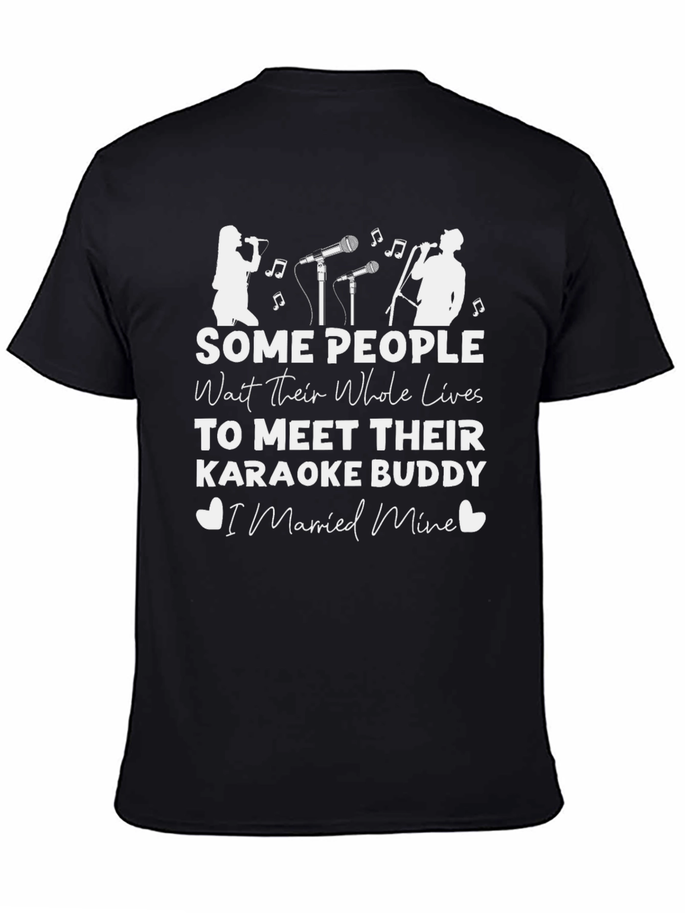 Black Karaoke Buddy T-Shirt - Married Mine Tee view 4