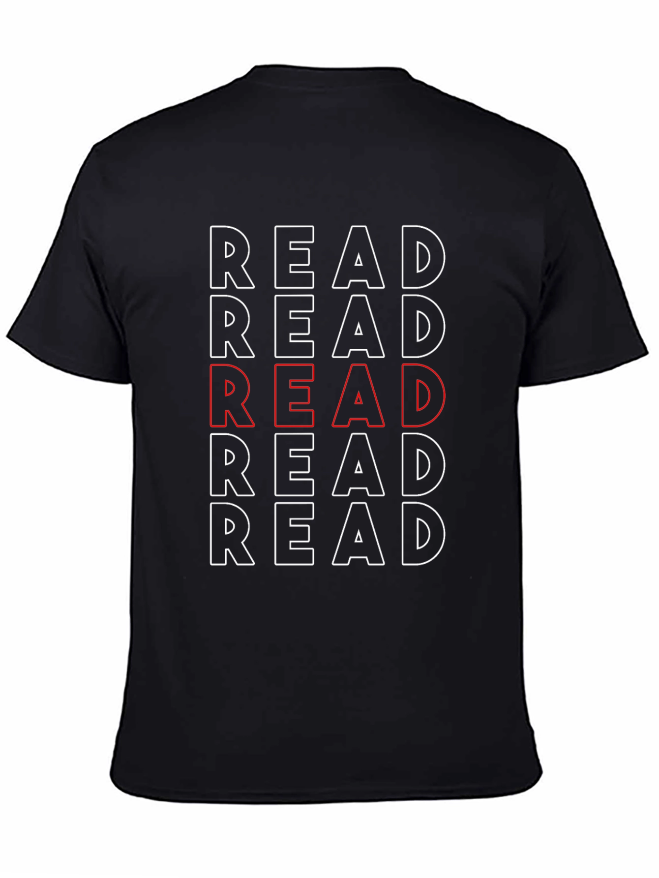 Black Read Graphic T-Shirt - Black Casual Tee view 4