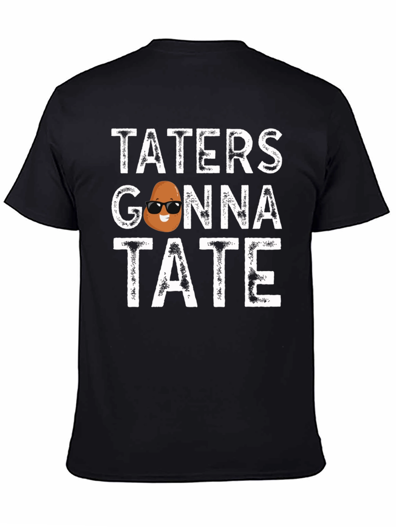 Black Taters Gonna Tate Funny Potato Graphic T-Shirt view 4