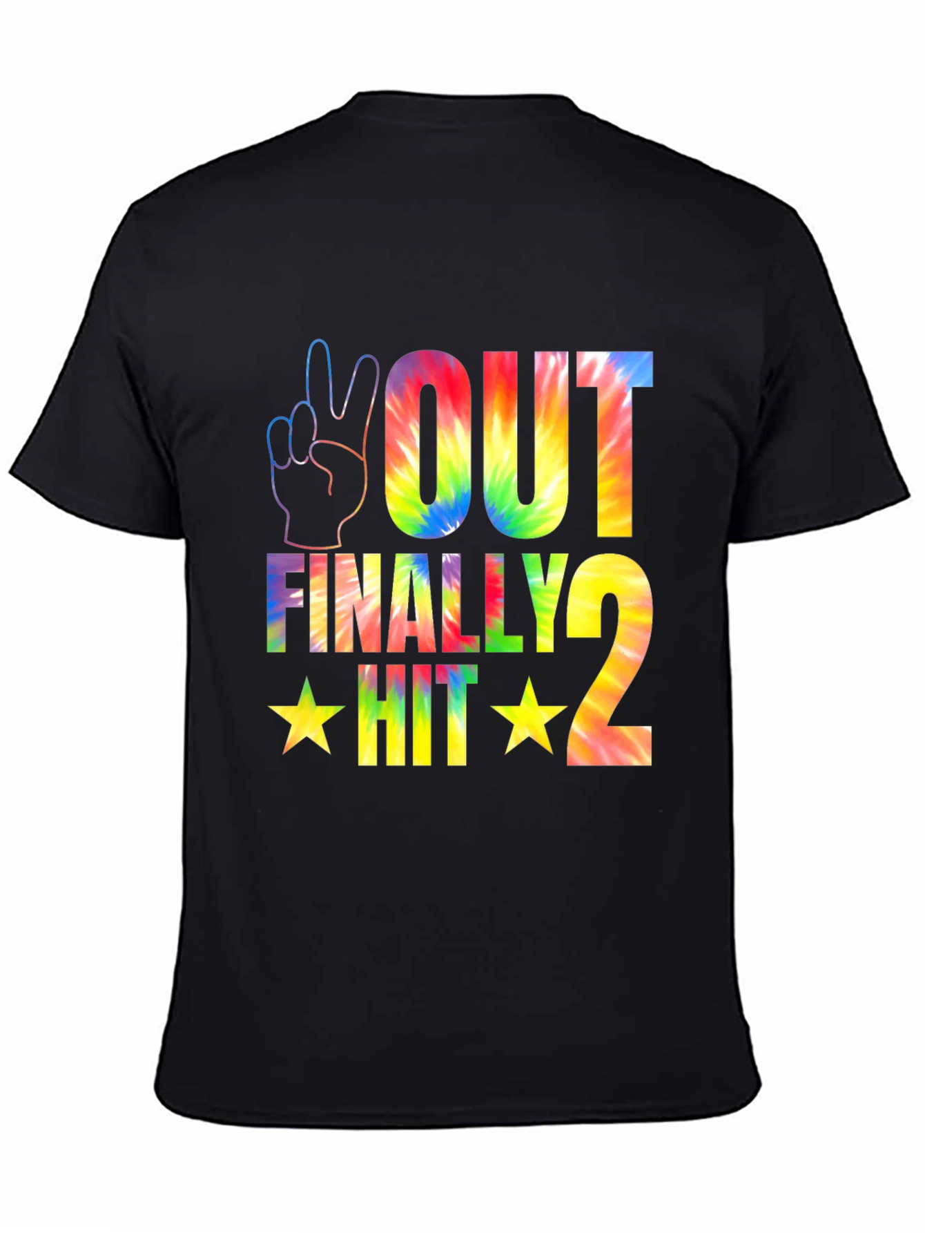 Black Peace Out Finally Hit 2 Tie Dye T-Shirt view 4